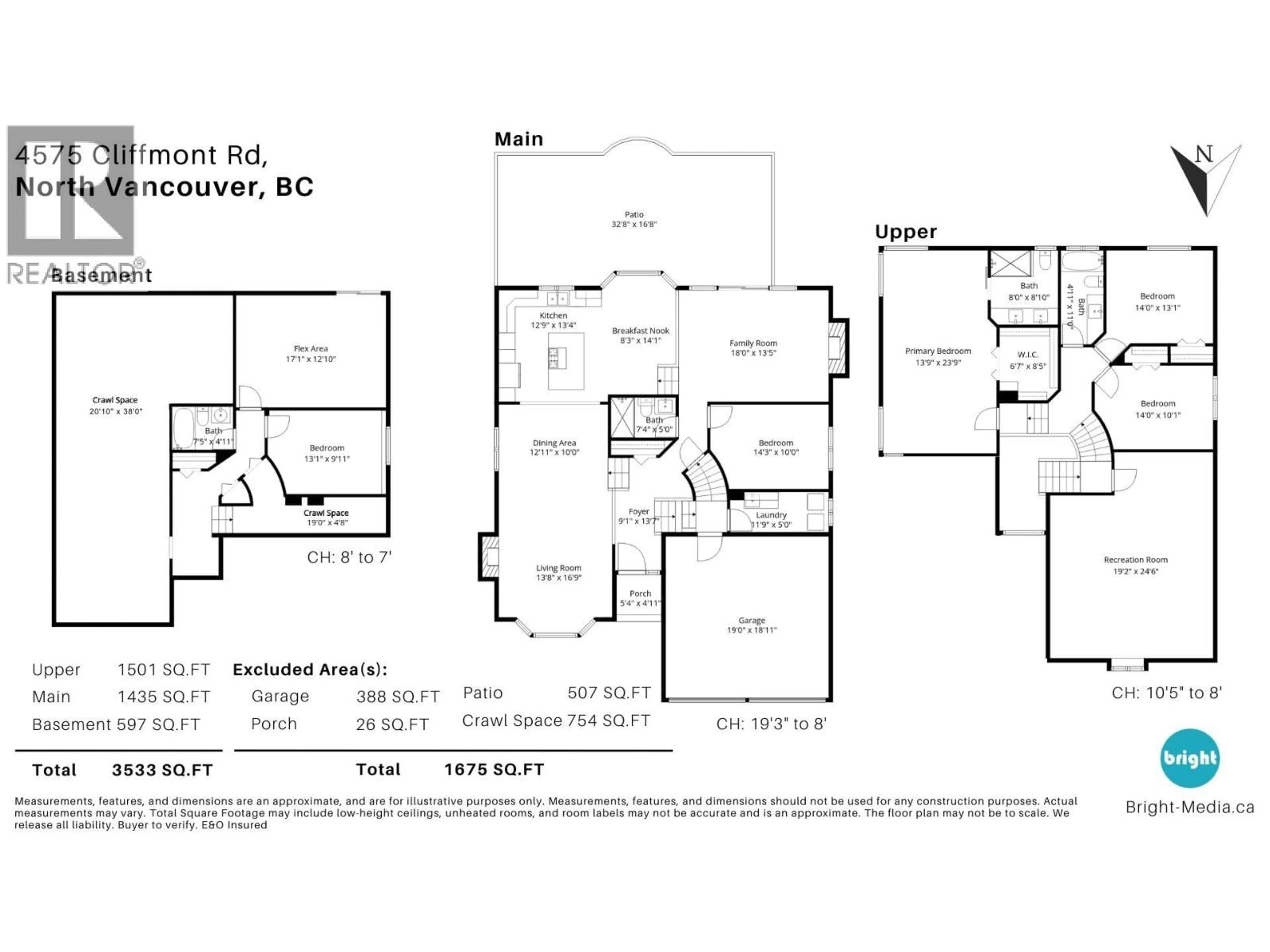 Floor plan for 4575 CLIFFMONT ROAD, North Vancouver British Columbia V7G1J8