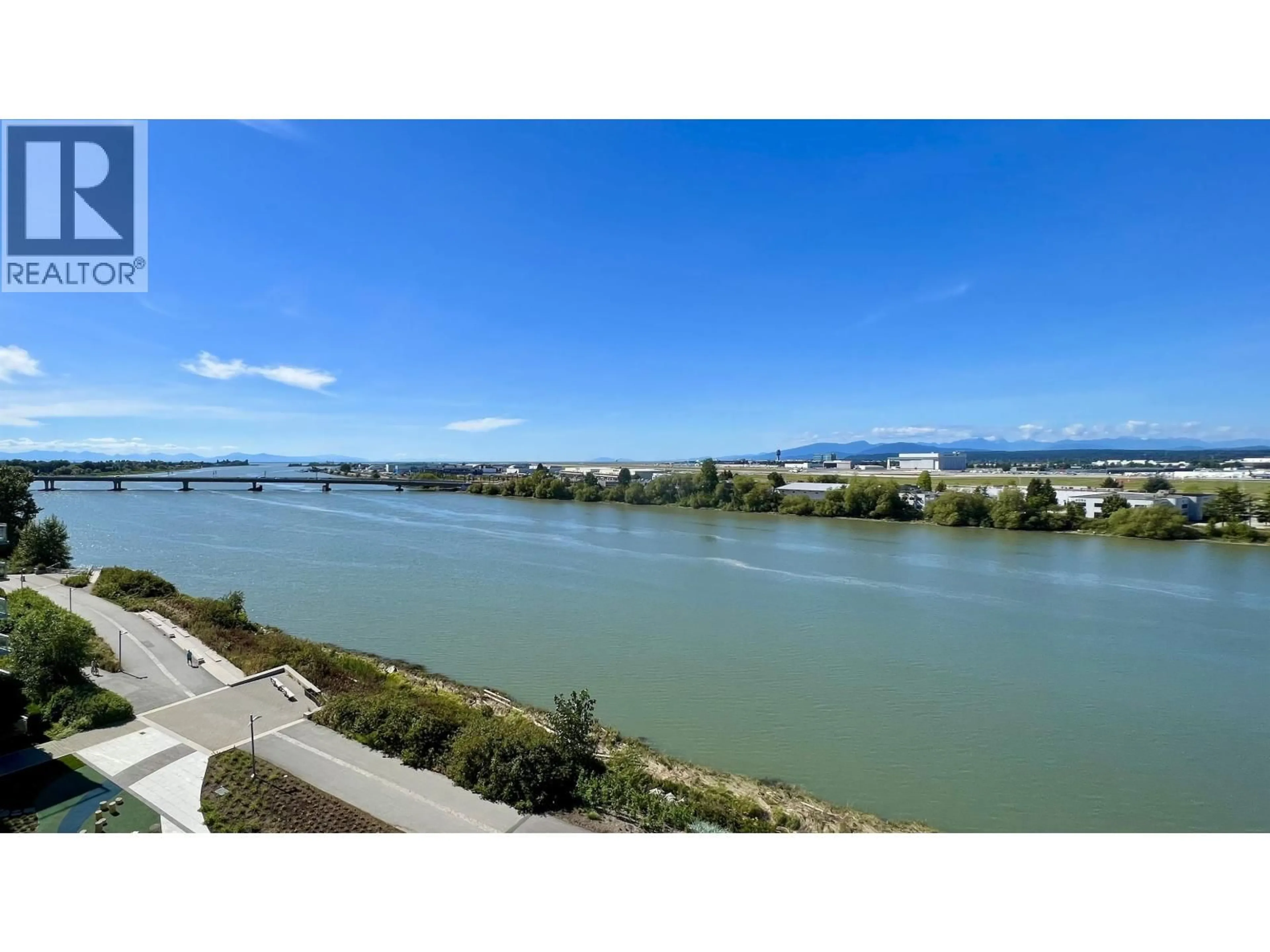 A pic from outside/outdoor area/front of a property/back of a property/a pic from drone, water/lake/river/ocean view for 701 - 6833 PEARSON WAY, Richmond British Columbia V7C0E8