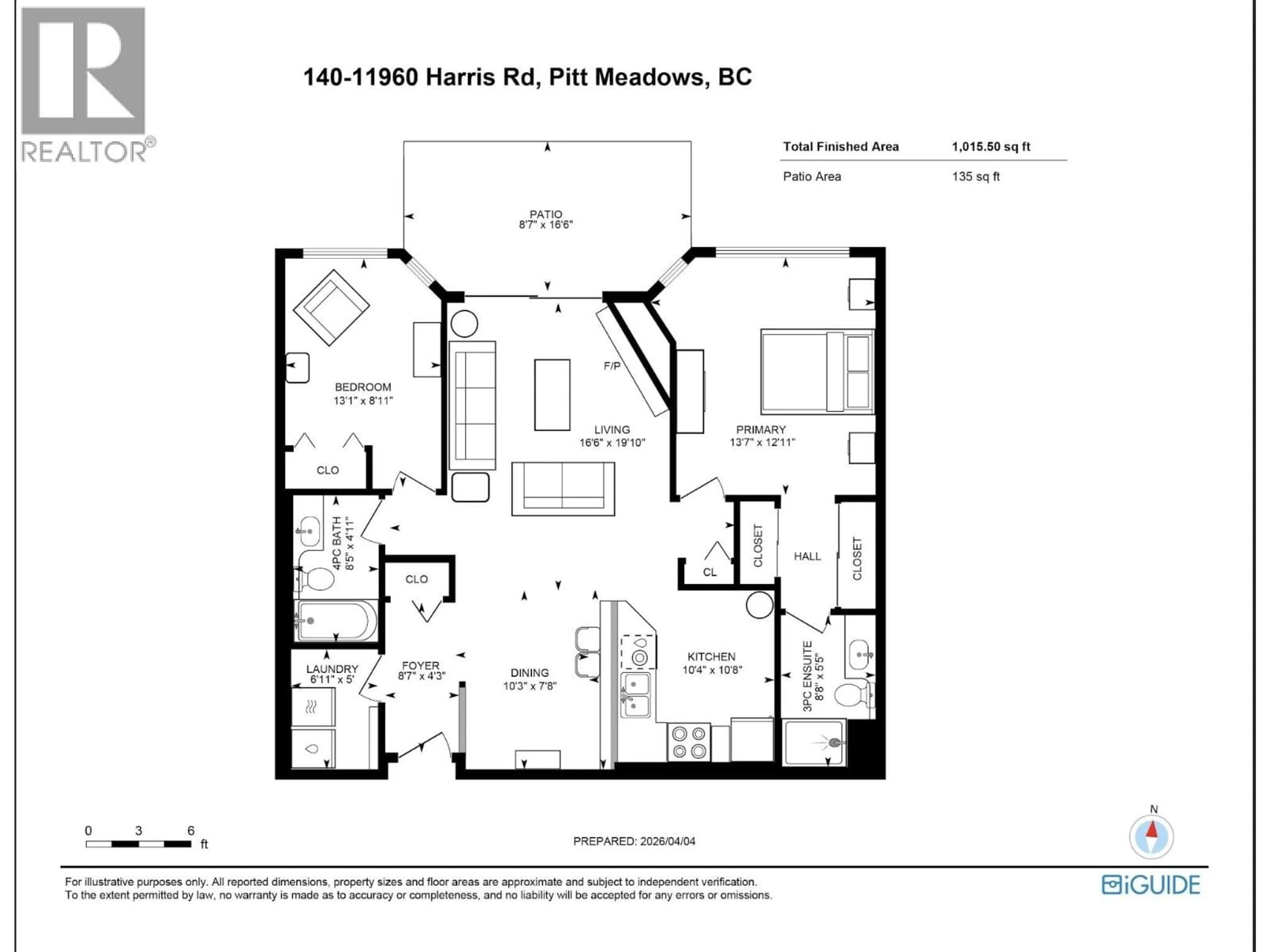 Floor plan for 104 - 11960 HARRIS ROAD, Pitt Meadows British Columbia V3Y2R1