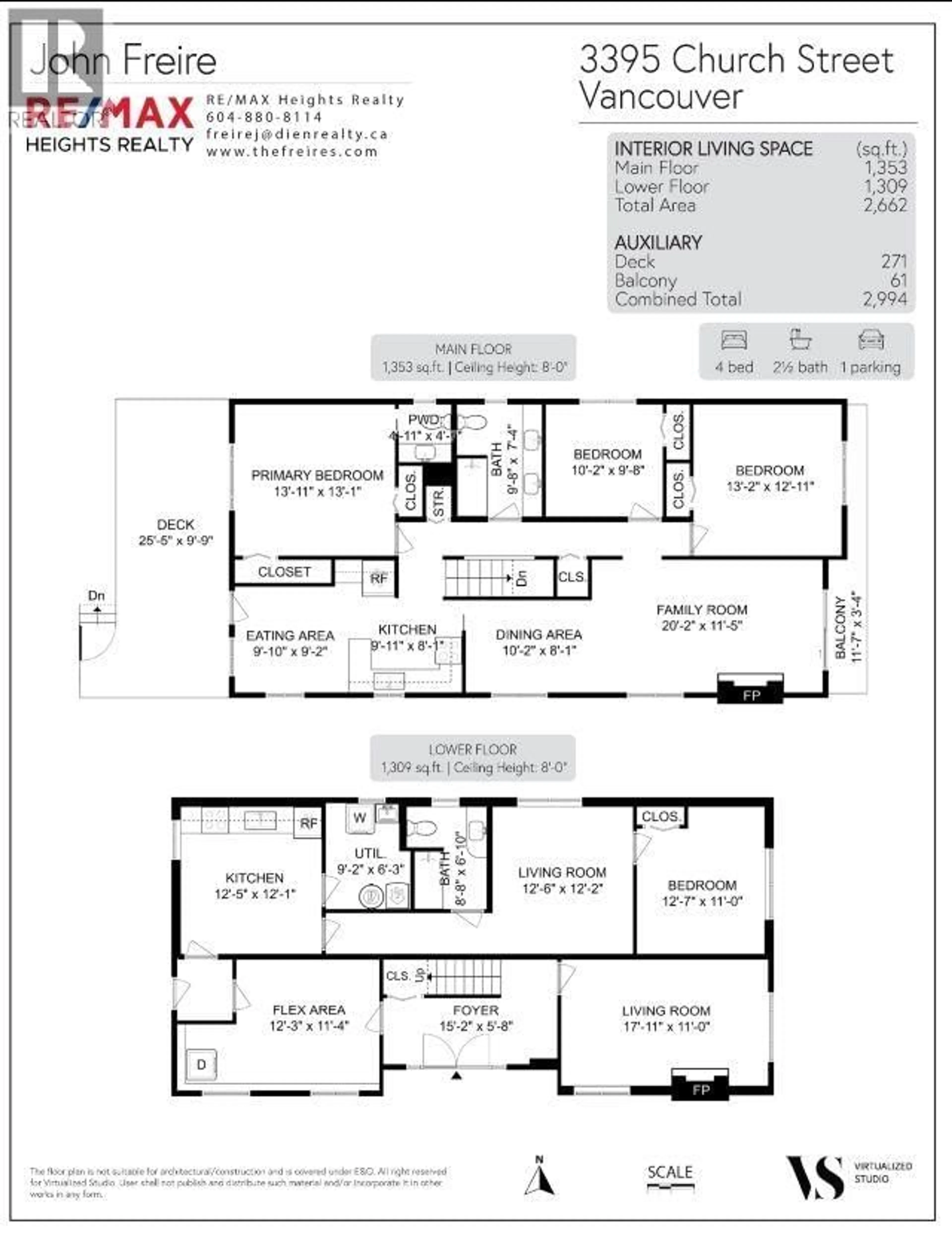 Floor plan for 3395 CHURCH STREET, Vancouver British Columbia V5R4W7