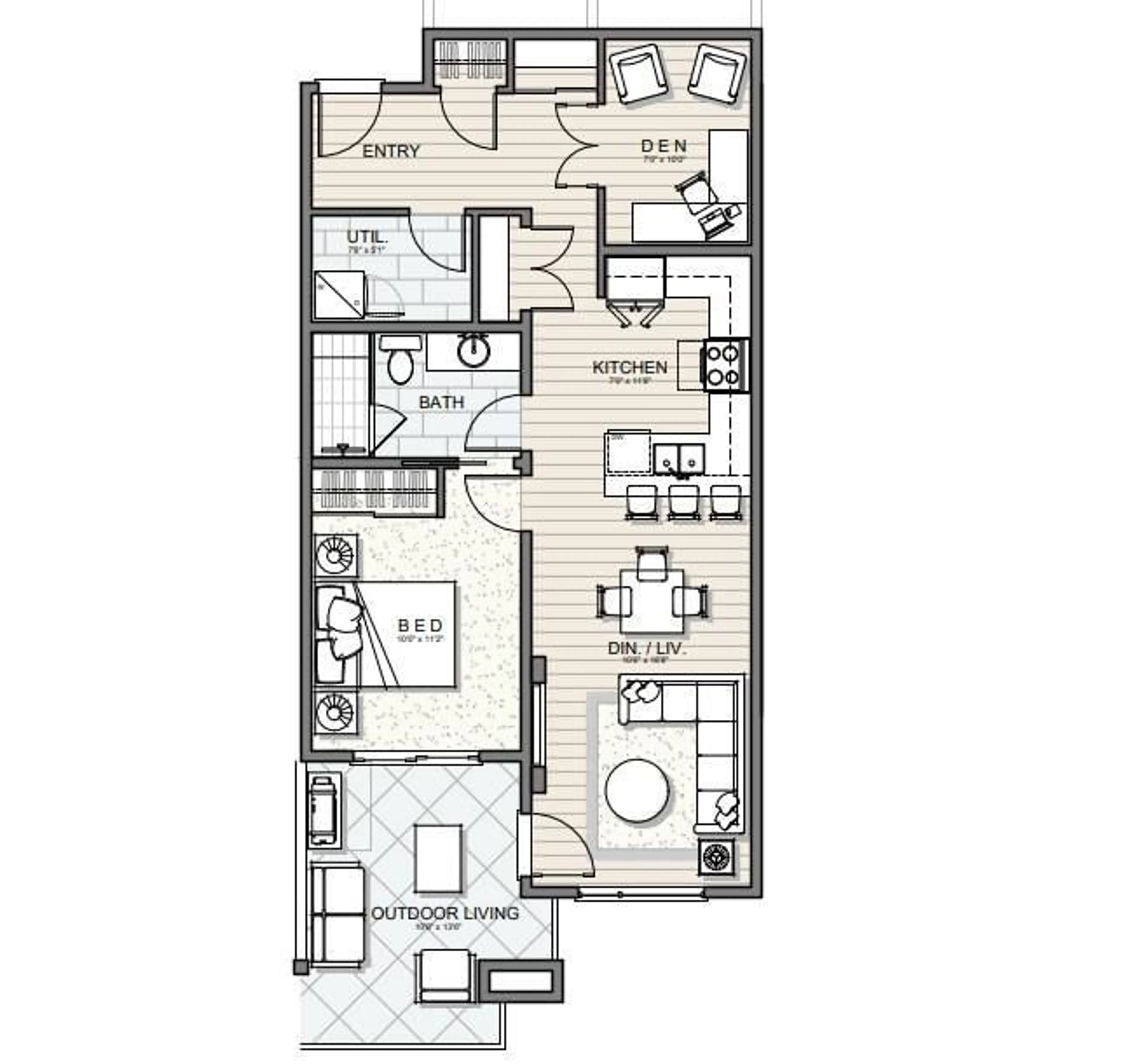 Floor plan for 106 - 470 ESPLANADE AVENUE, Harrison Hot Springs British Columbia V0M1K0