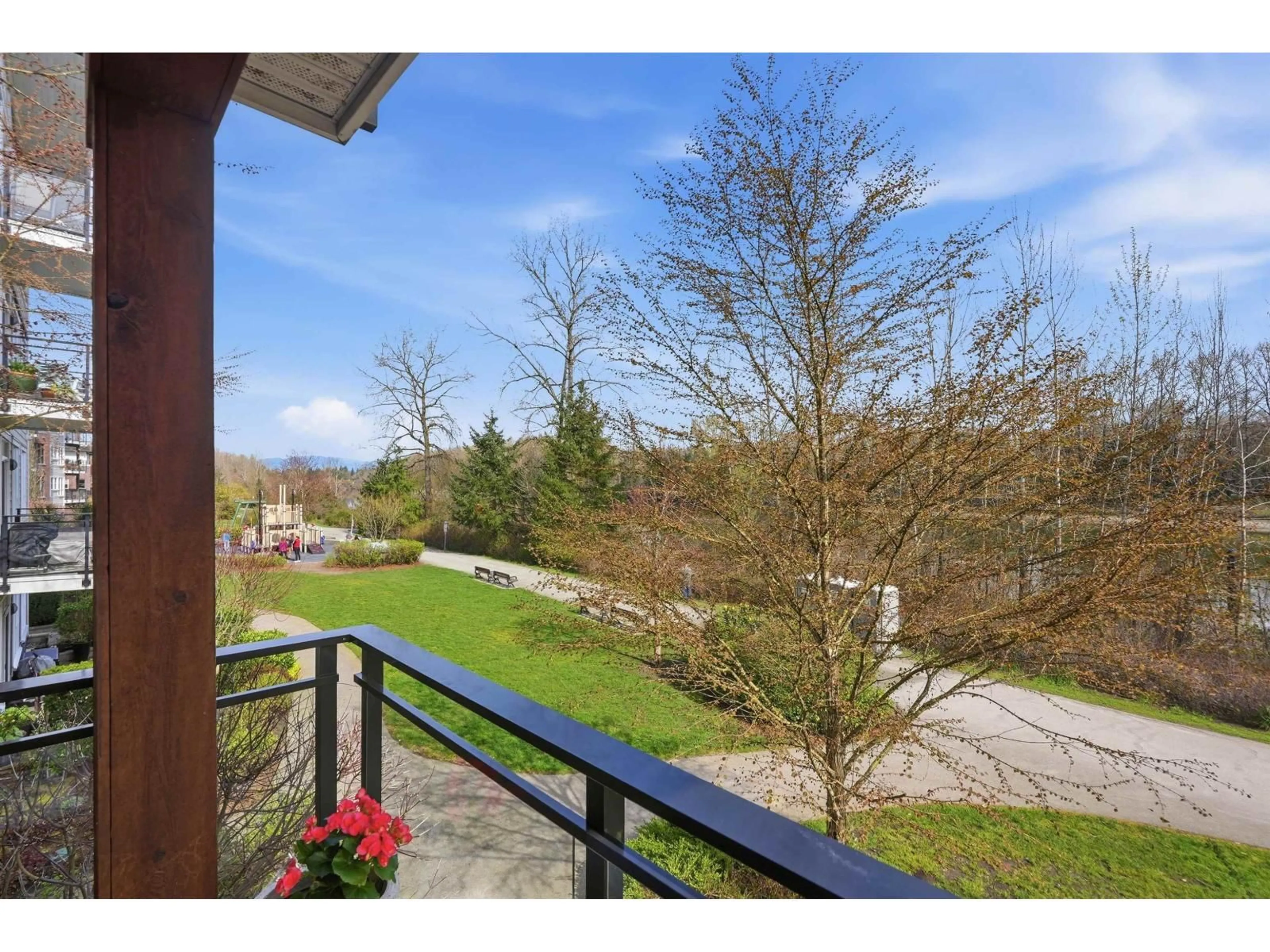 Balcony in the apartment, water/lake/river/ocean view for 207 - 23285 BILLY BROWN ROAD, Langley British Columbia V1M0C8