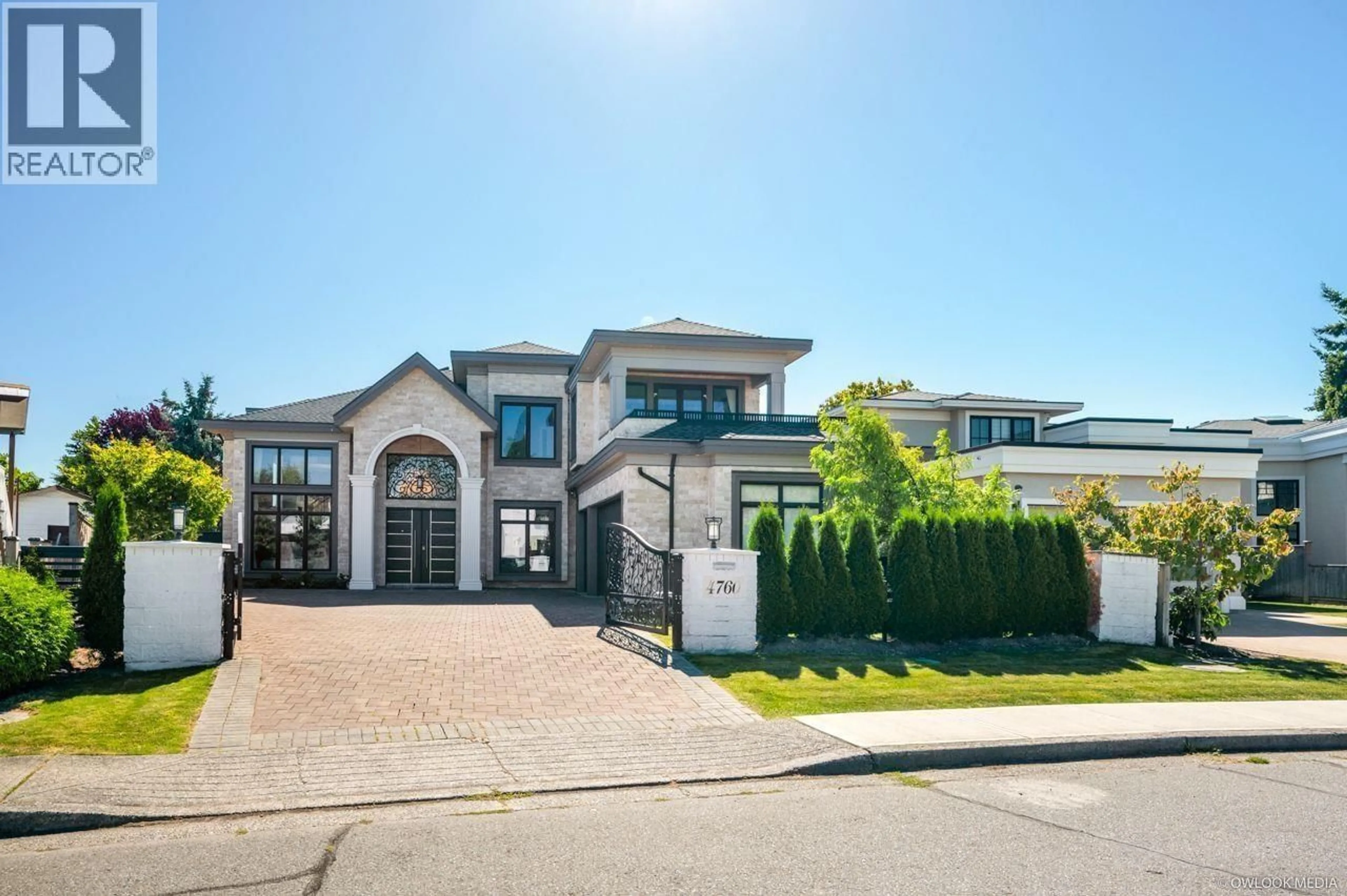 Home with brick exterior material, street for 4760 LARKSPUR AVENUE, Richmond British Columbia V7C2J3