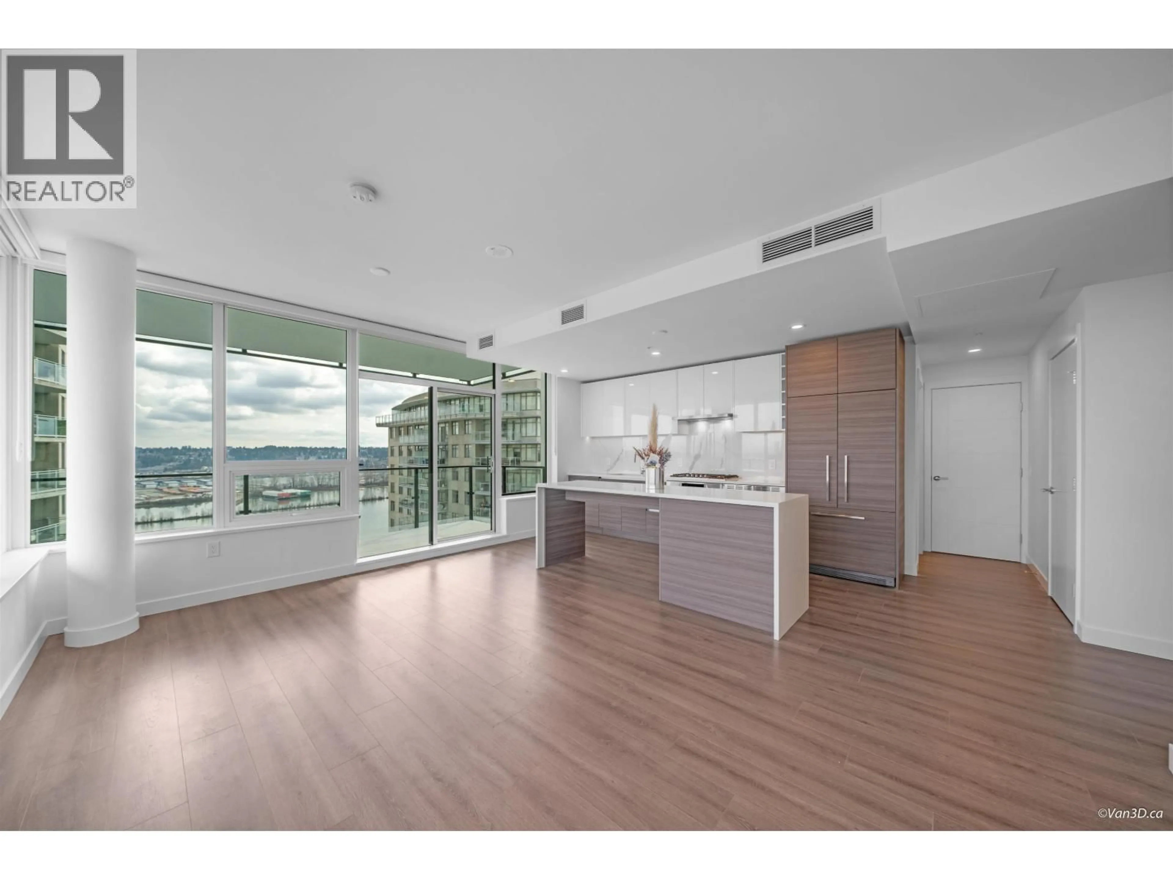 Open concept kitchen, wood/laminate floor for 3103 - 823 CARNARVON STREET, New Westminster British Columbia V3M0N5