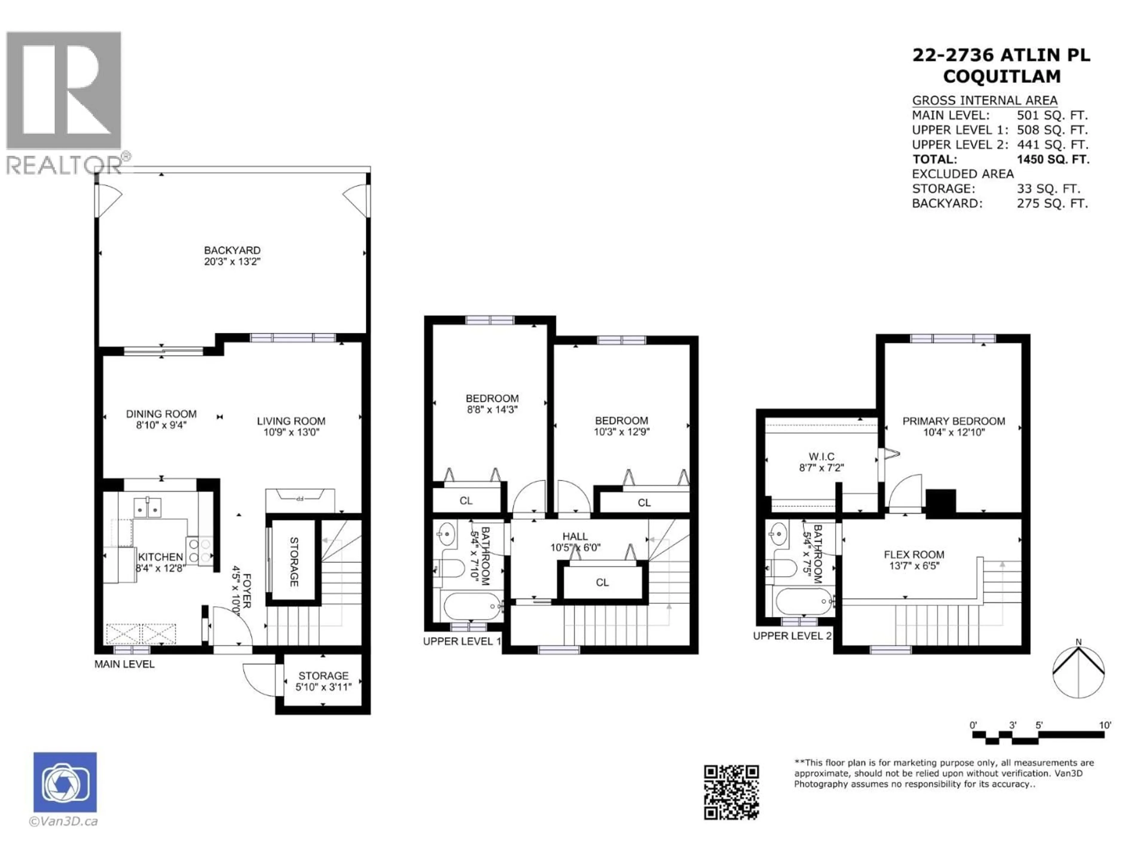 Floor plan for 22 - 2736 ATLIN PLACE, Coquitlam British Columbia V3C5T2