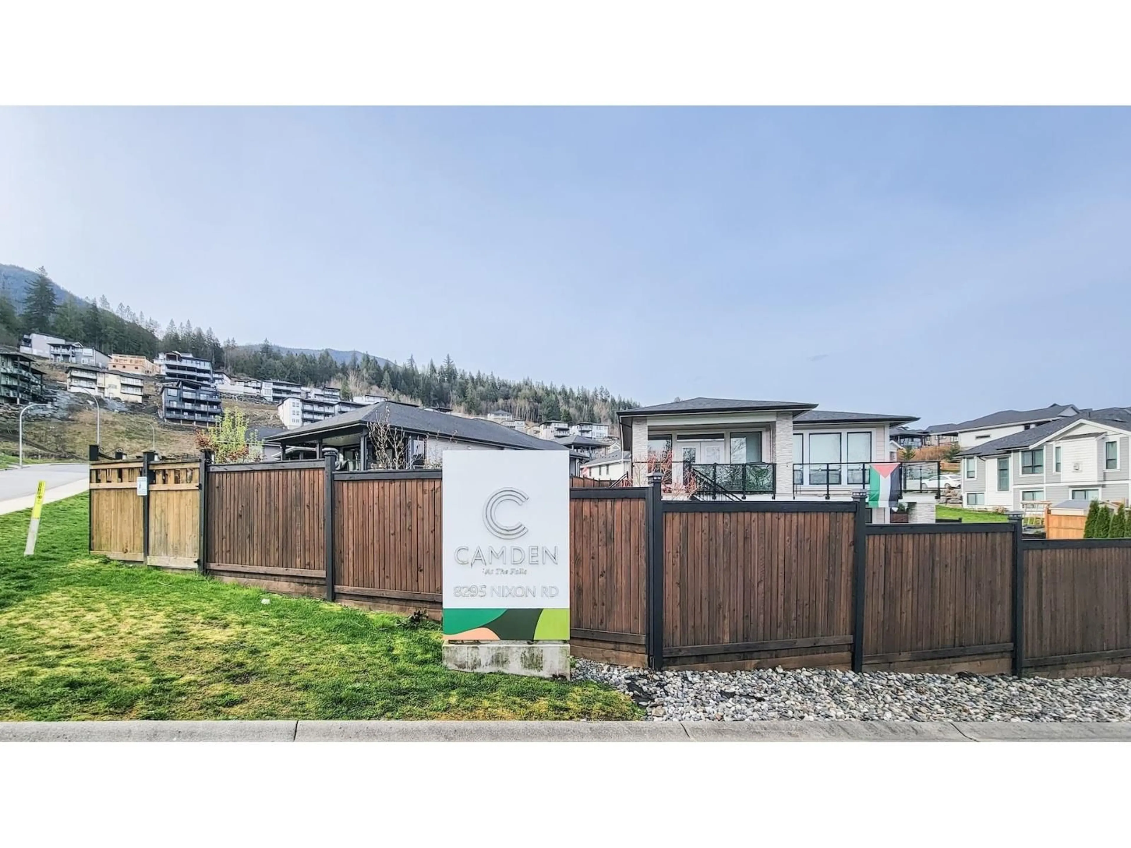 A pic from outside/outdoor area/front of a property/back of a property/a pic from drone, mountain view for 1 - 8295 NIXON ROAD, Chilliwack British Columbia V4Z0C8