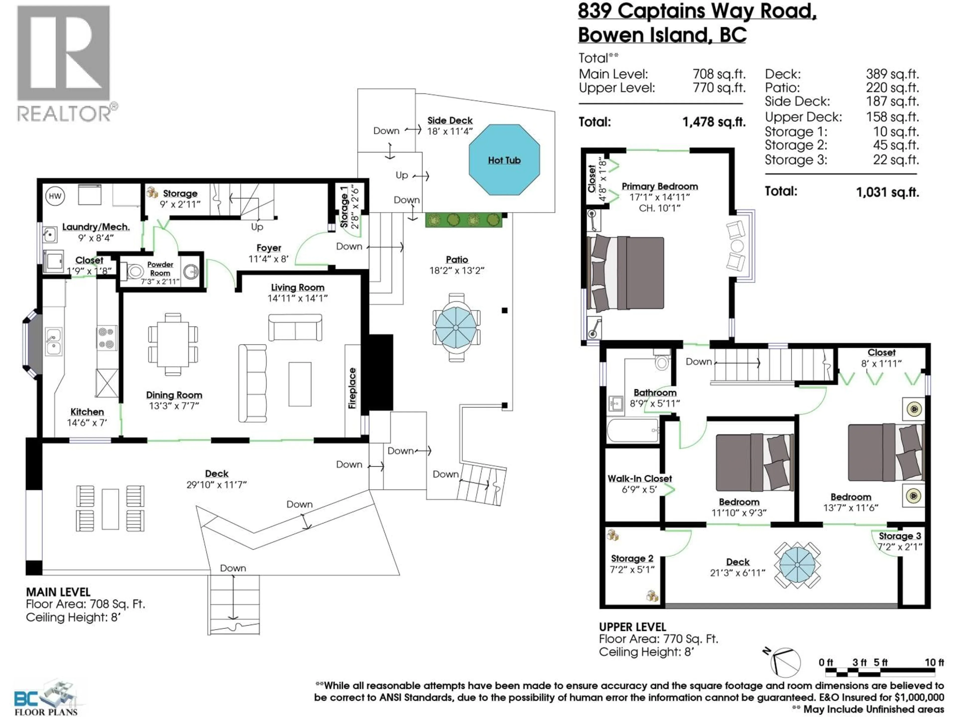 Floor plan for 839 CAPTAIN'S WAY, Bowen Island British Columbia V0N1G2