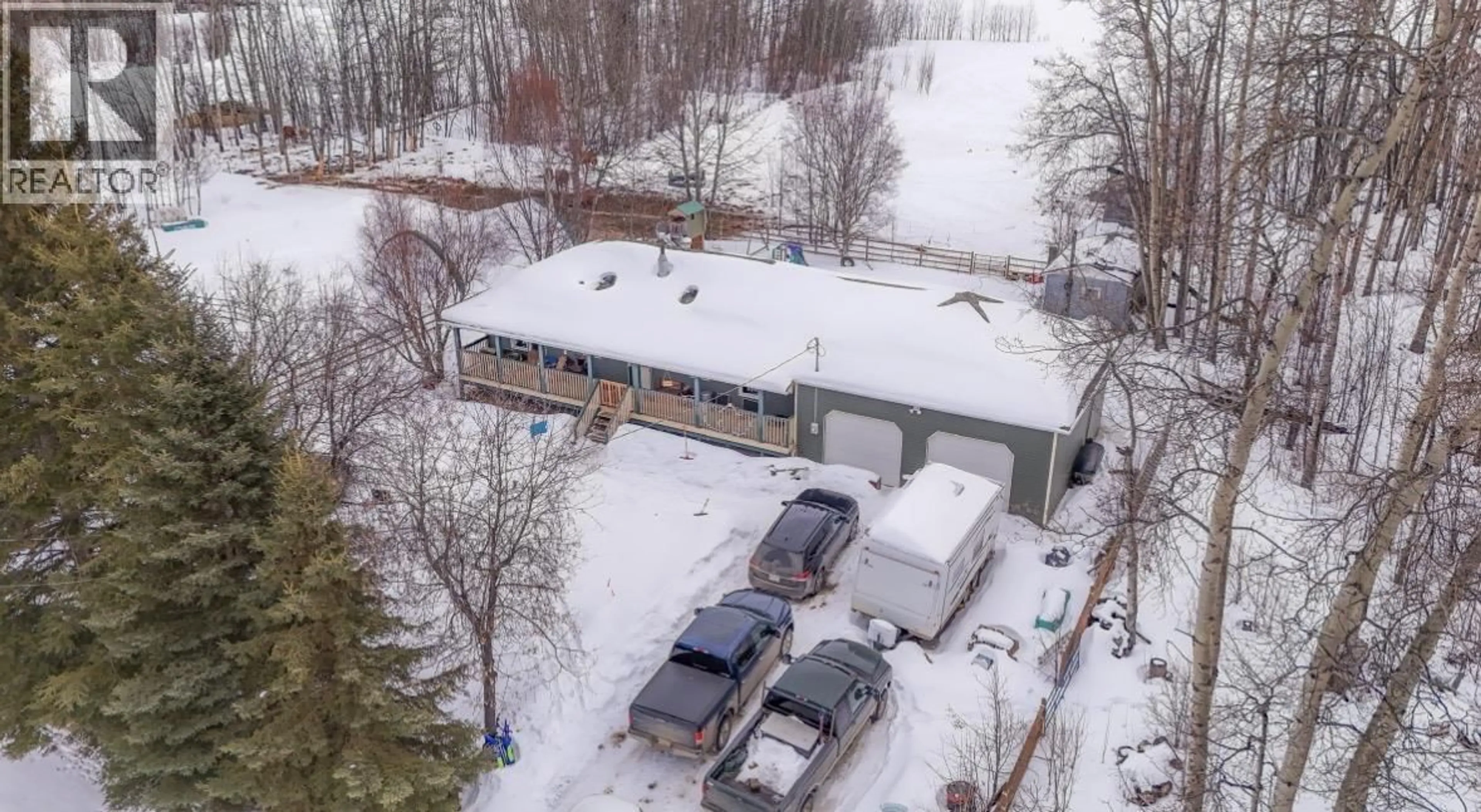 A pic from outside/outdoor area/front of a property/back of a property/a pic from drone, building for 5091 242 ROAD, Fort St. John British Columbia V0C1C6