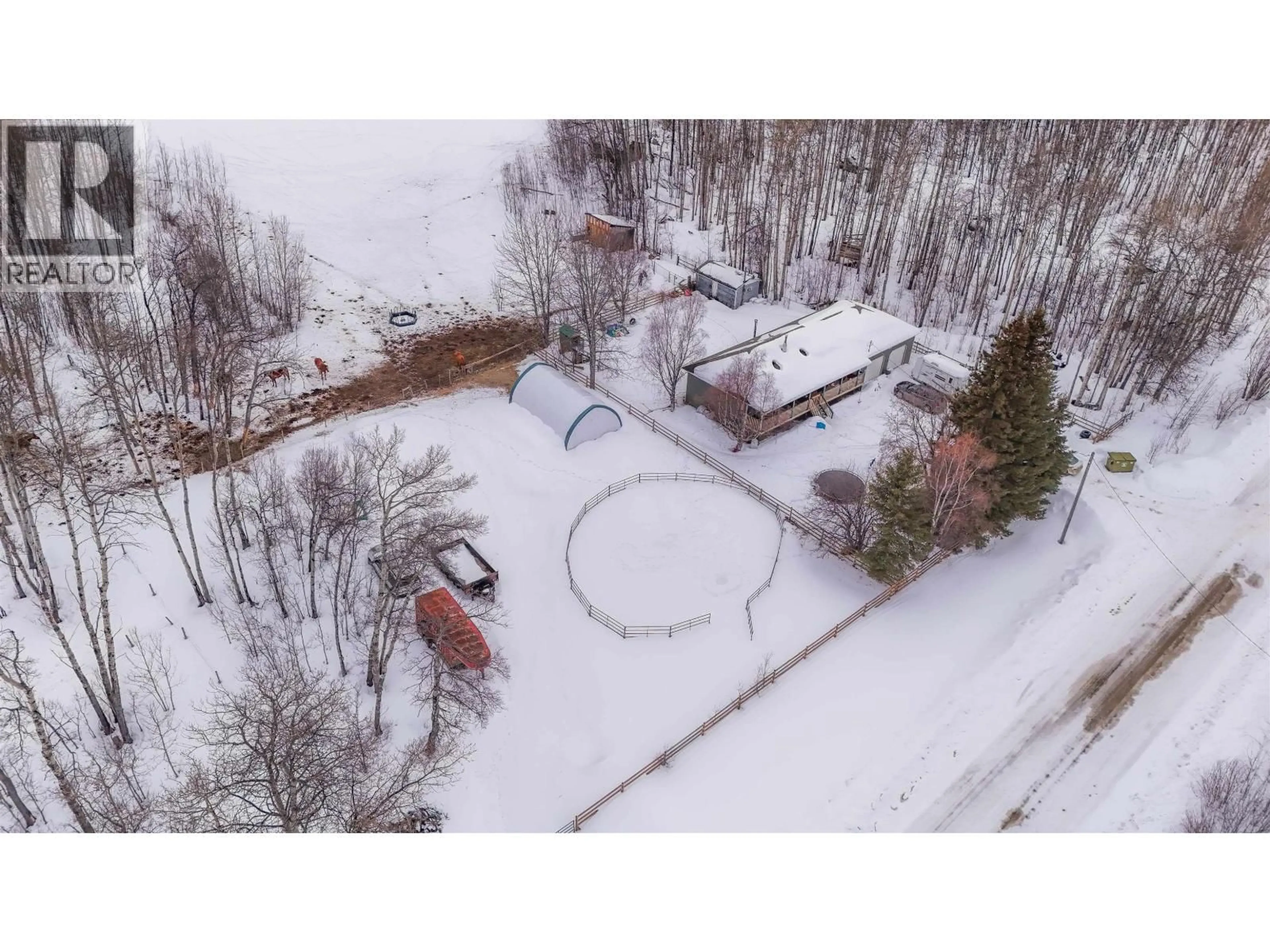 A pic from outside/outdoor area/front of a property/back of a property/a pic from drone, street for 5091 242 ROAD, Fort St. John British Columbia V0C1C6