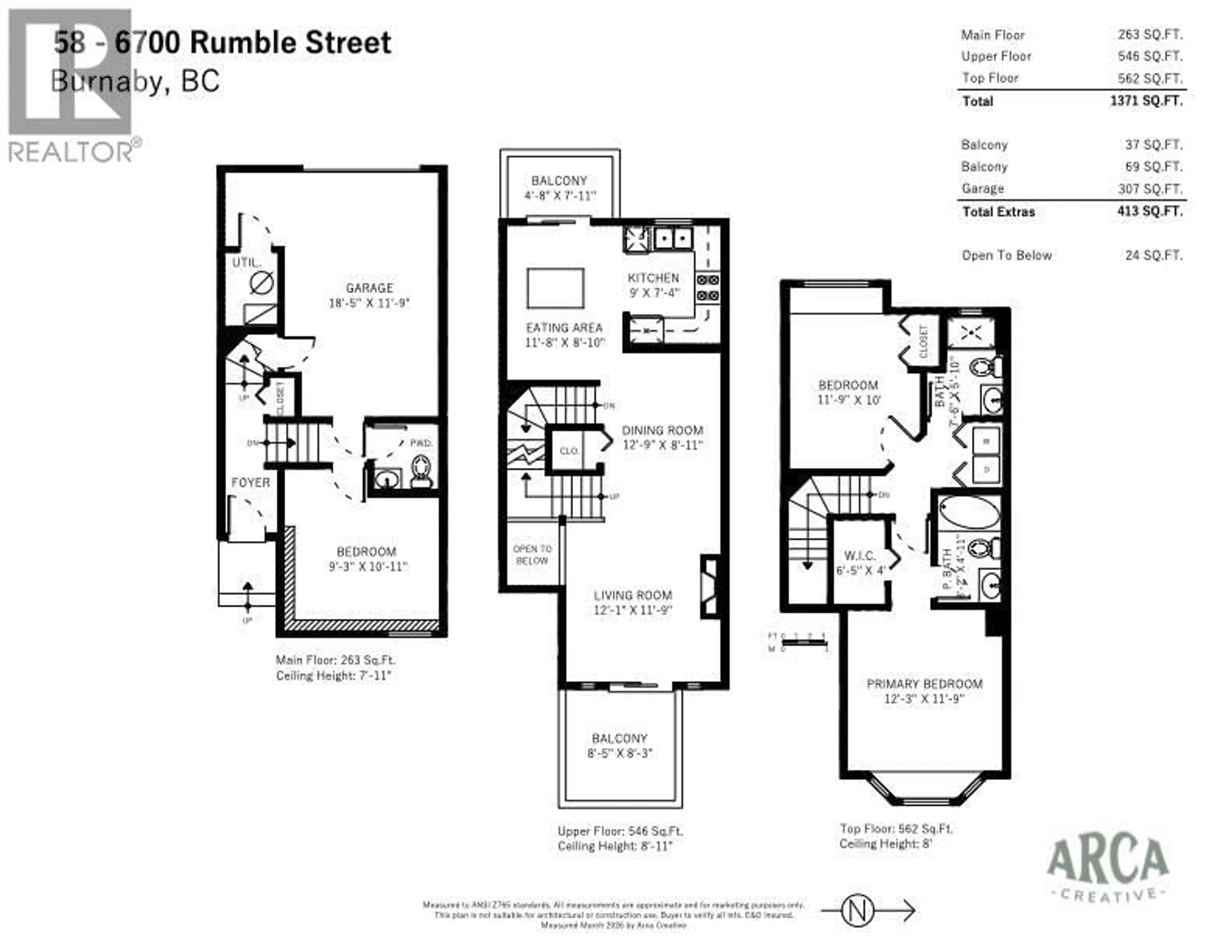 Floor plan for 58 - 6700 RUMBLE STREET, Burnaby British Columbia V5E4H7