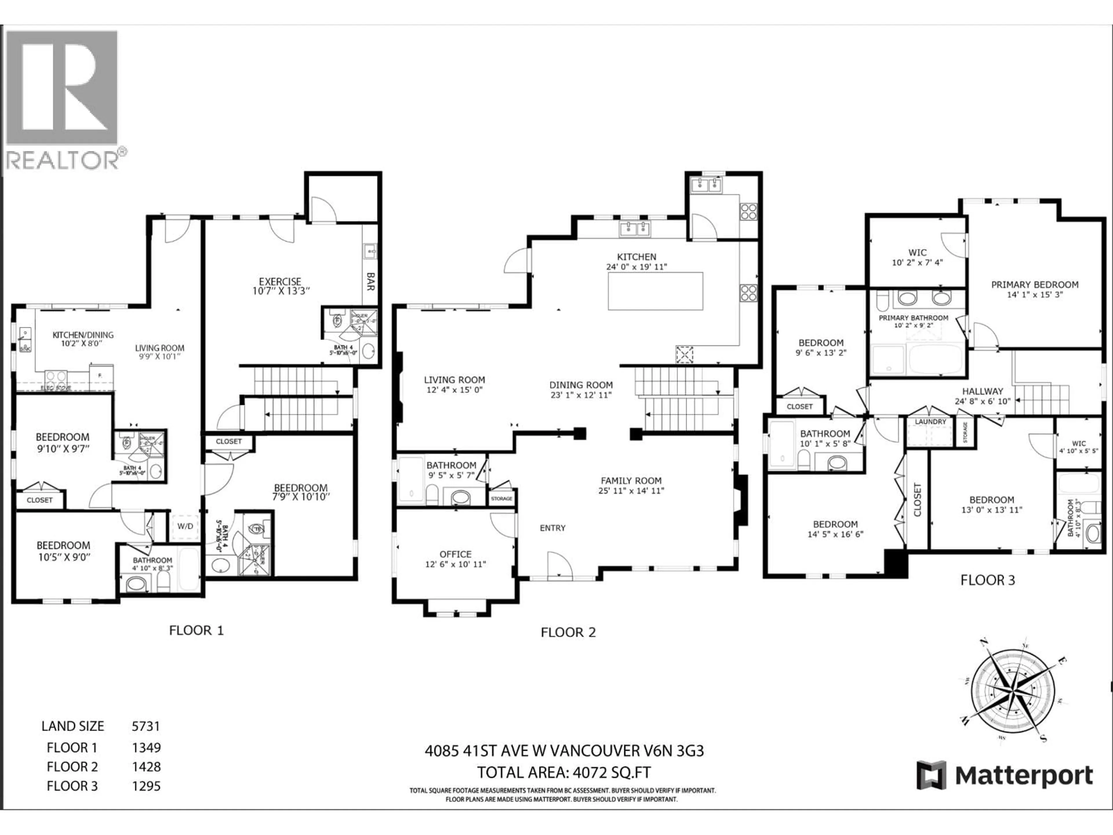 Floor plan for 1 - 4085 41ST AVENUE, Vancouver British Columbia V6N3G3