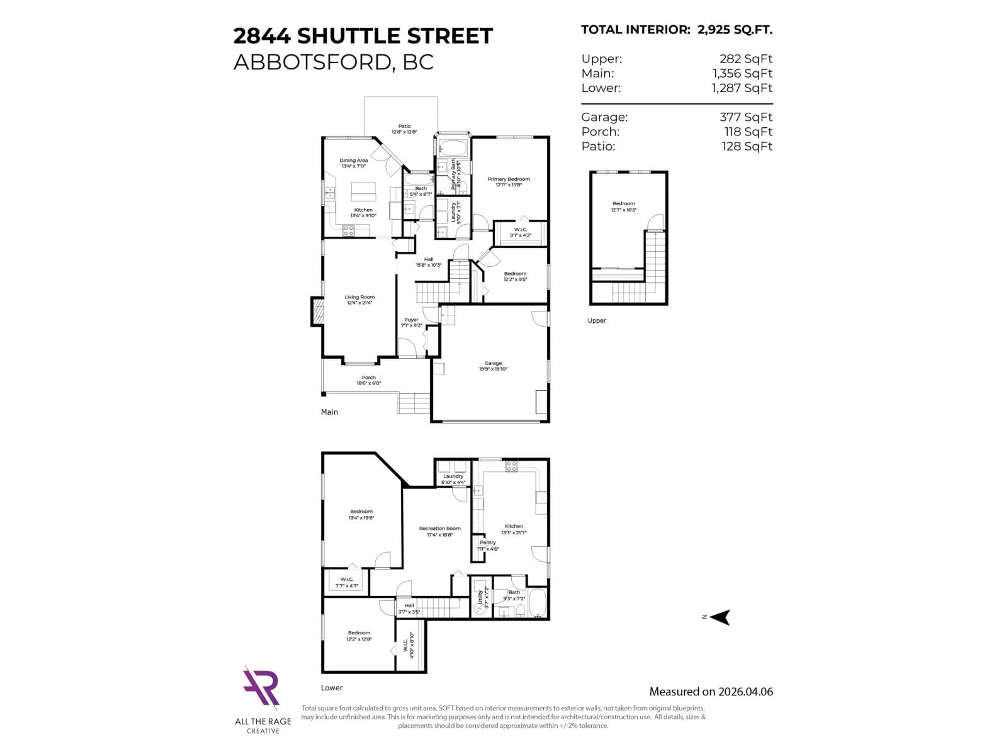 Floor plan for 2844 SHUTTLE STREET, Abbotsford British Columbia V4X2S1