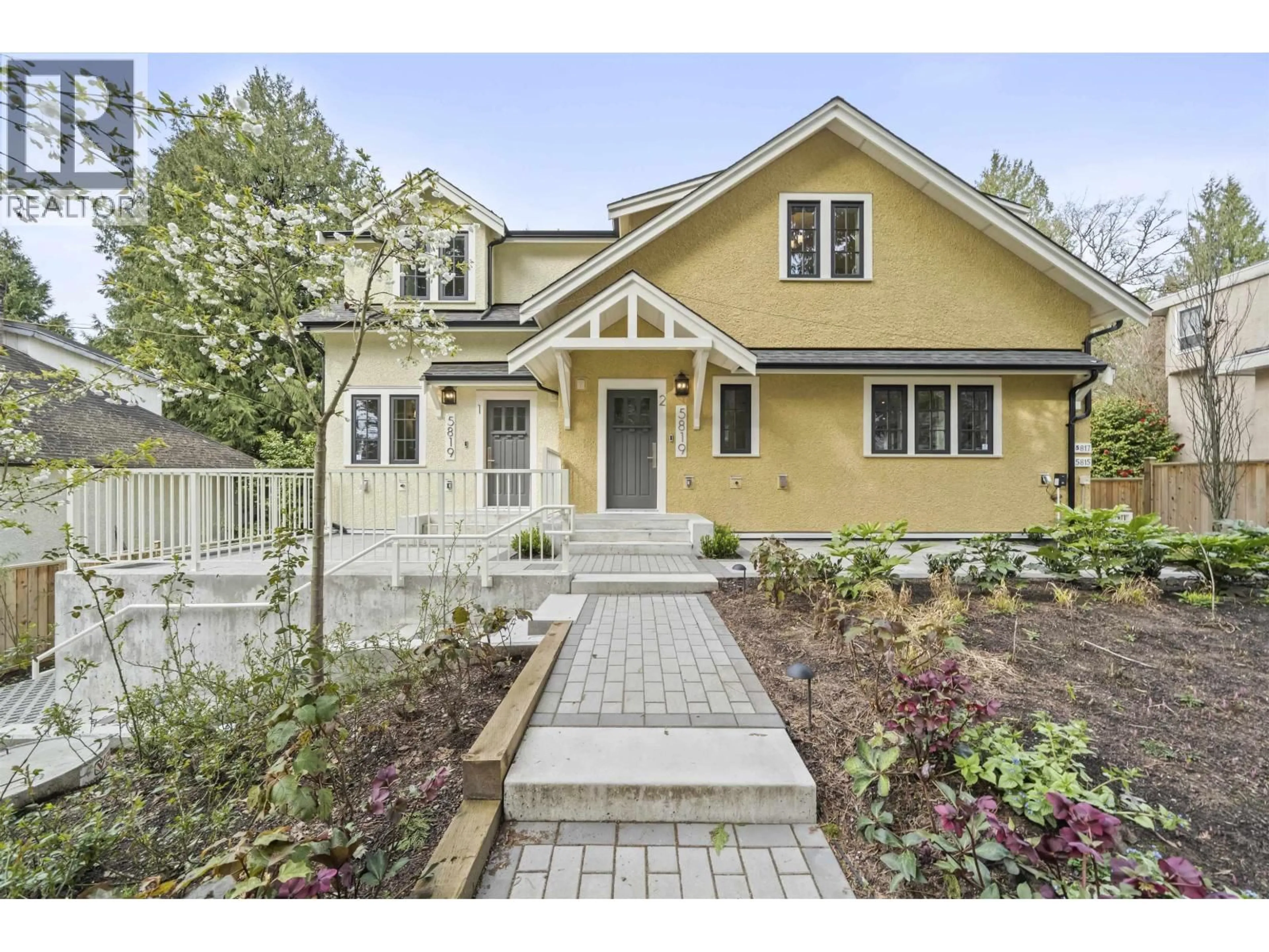 Home with vinyl exterior material, street for 1 - 5819 HIGHBURY STREET, Vancouver British Columbia V6N1Y9