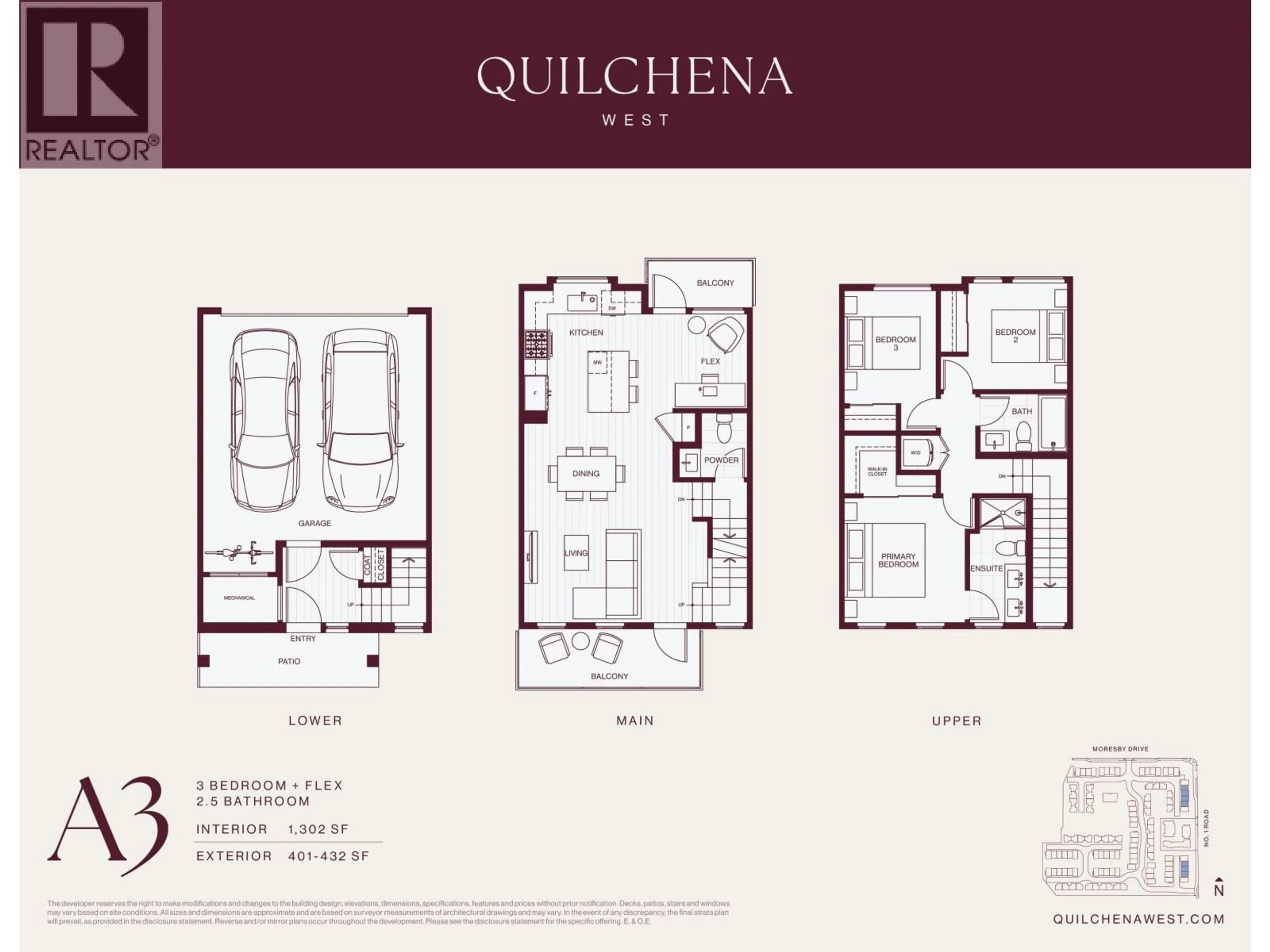 Floor plan for 99 - 3888 MORESBY DRIVE, Richmond British Columbia V7C4G6