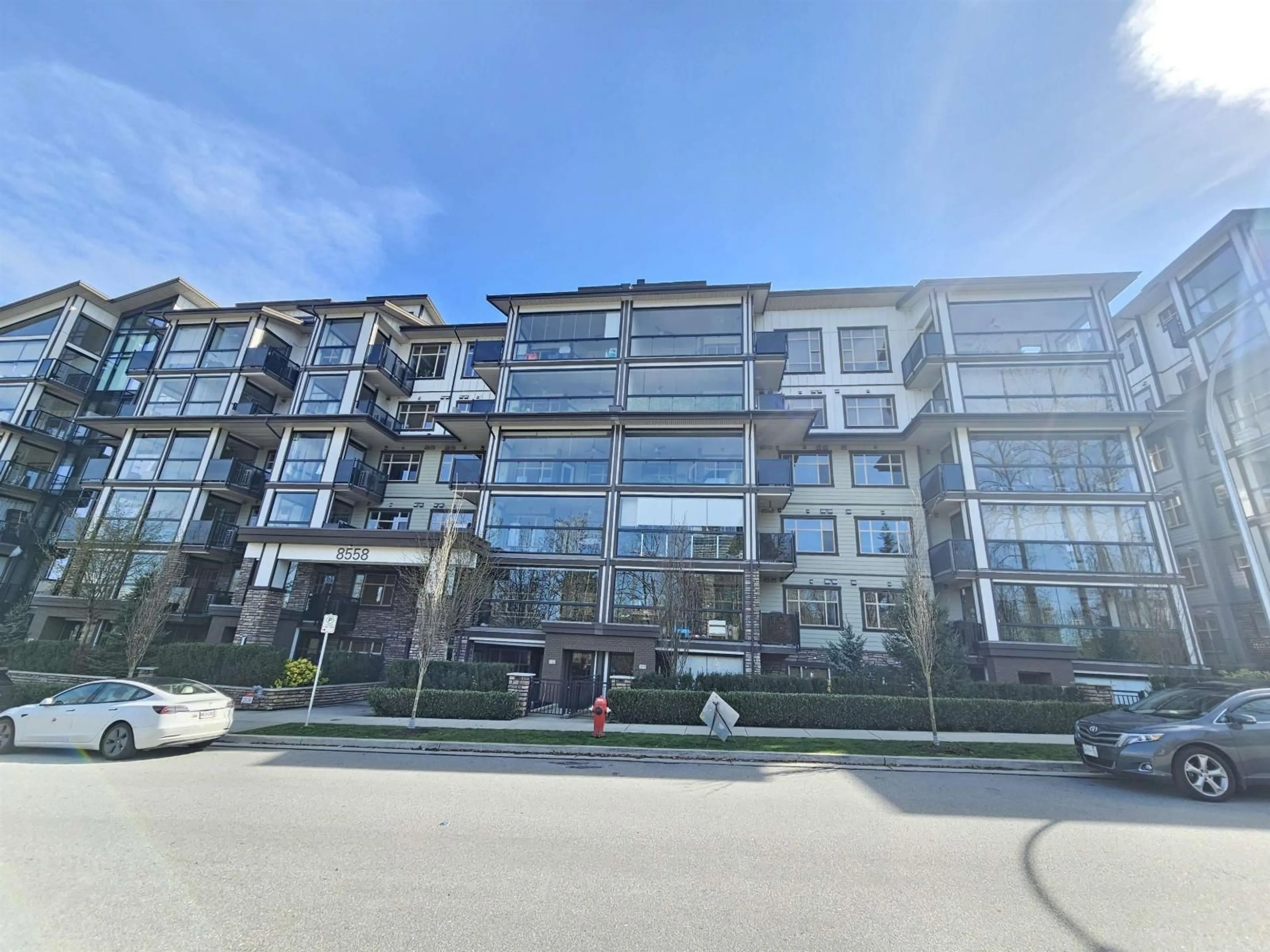 A pic from outside/outdoor area/front of a property/back of a property/a pic from drone, building for 203 - 8558 202B STREET, Langley British Columbia V2Y3L4