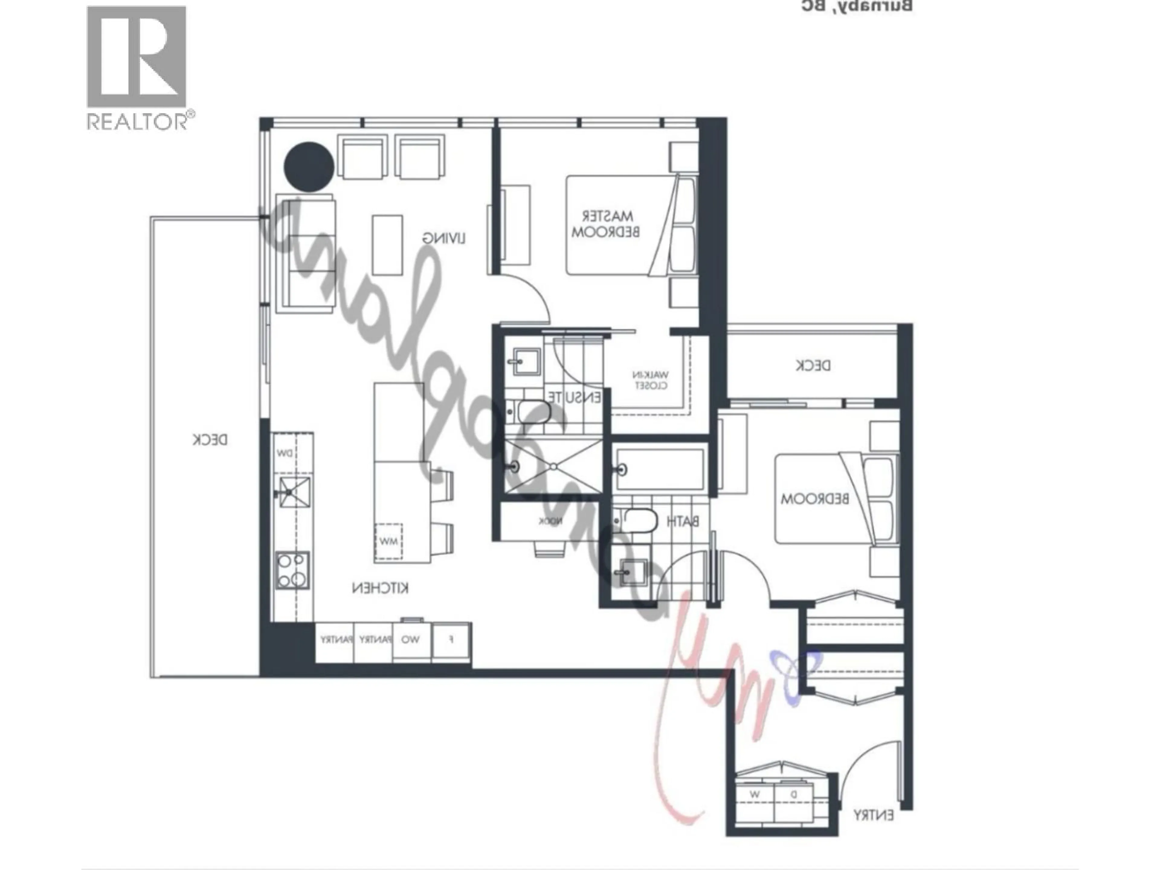 Floor plan for 4609 - 1955 ALPHA WAY, Burnaby British Columbia V5C0K6
