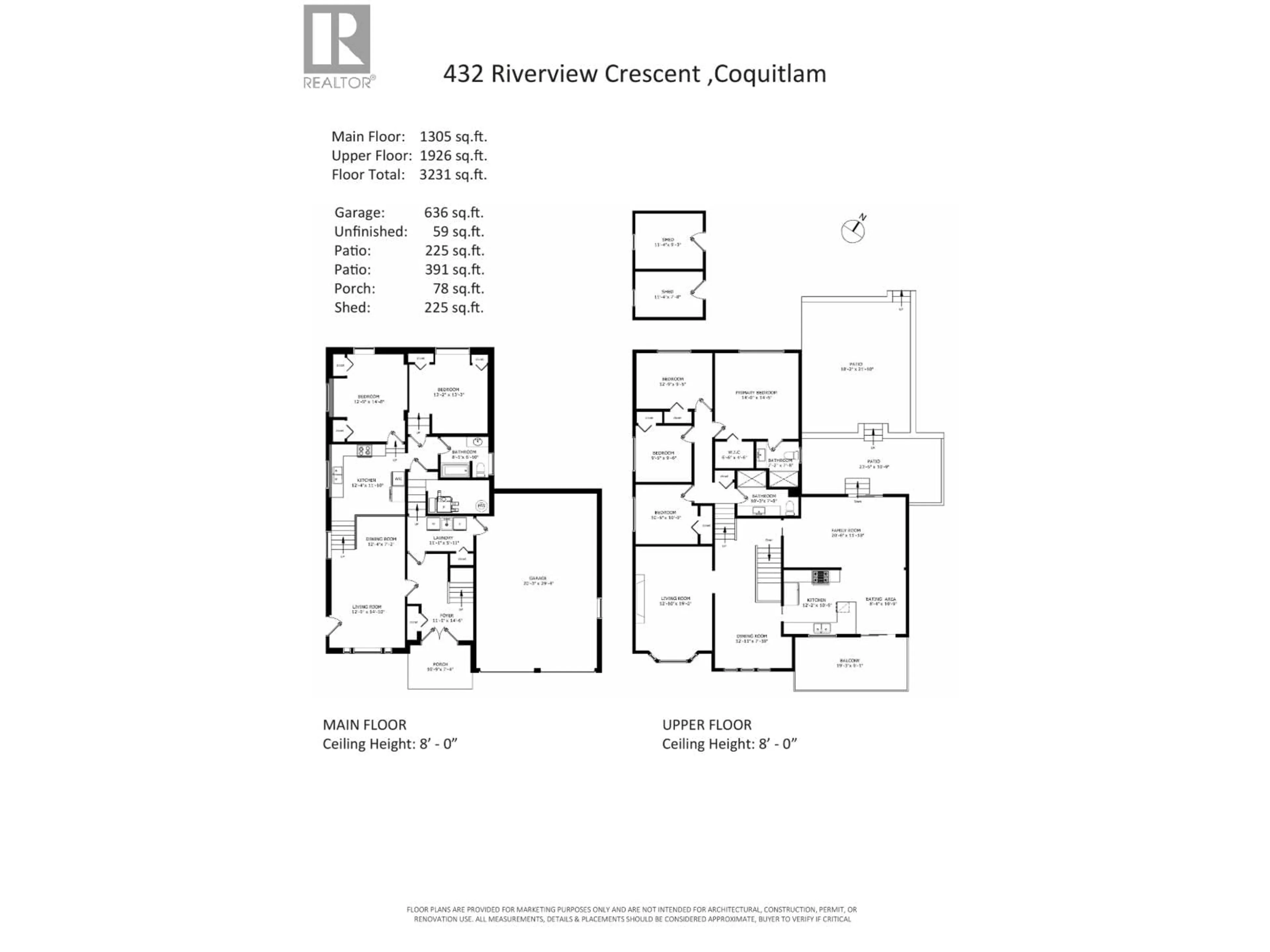 Floor plan for 432 RIVERVIEW CRESCENT, Coquitlam British Columbia V3C4X8