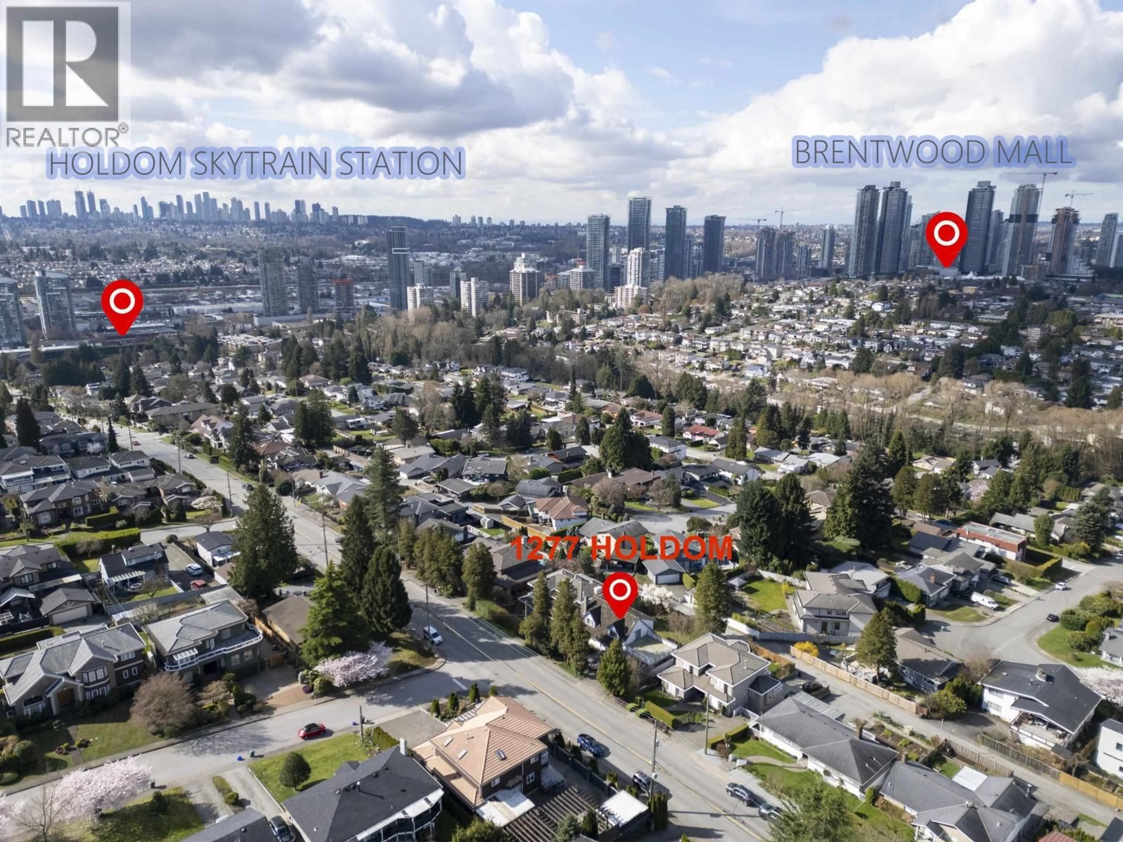 A pic from outside/outdoor area/front of a property/back of a property/a pic from drone, mountain view for 1277 HOLDOM AVENUE, Burnaby British Columbia V5B3V5