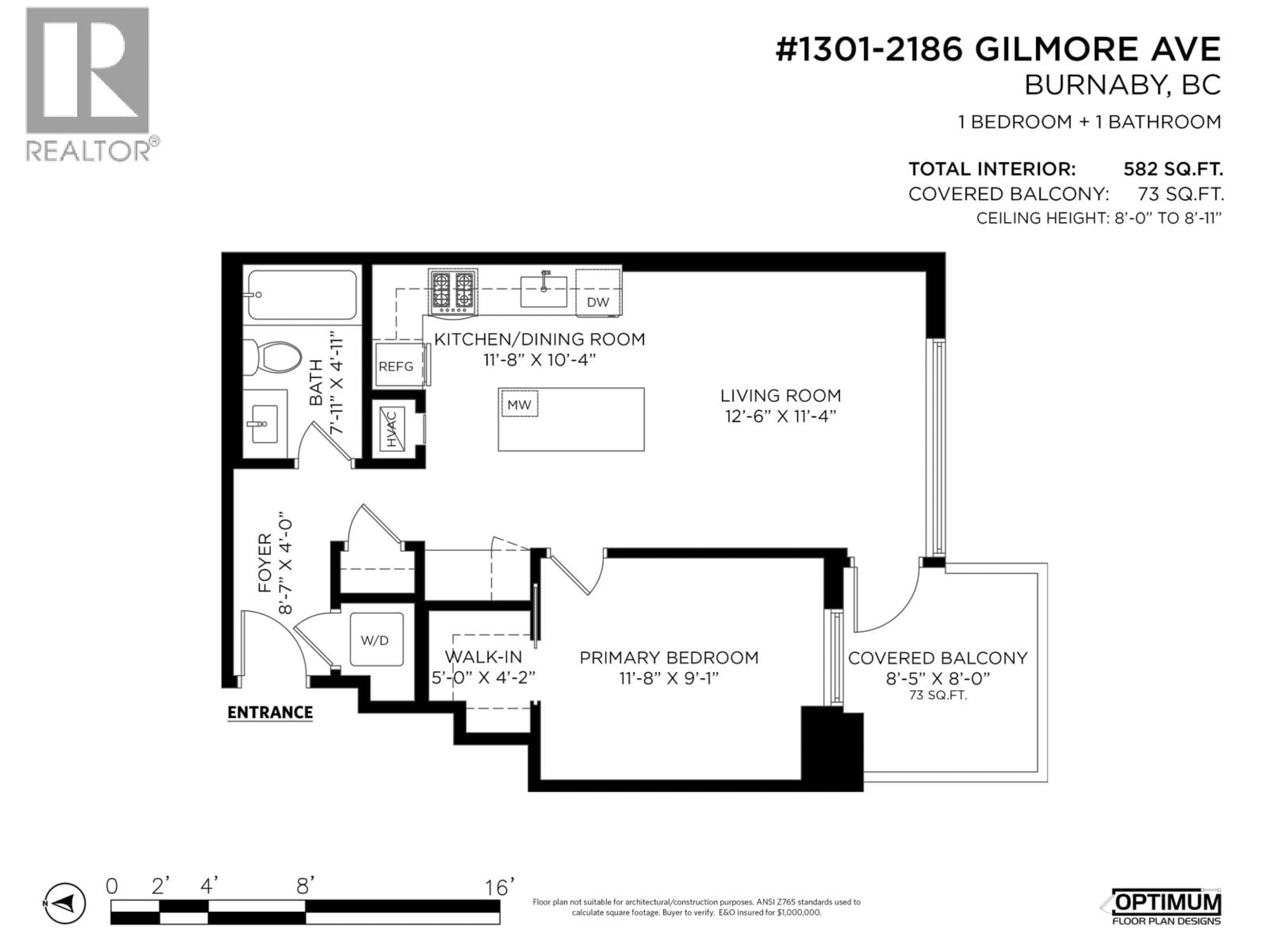 Floor plan for 1301 - 2186 GILMORE AVENUE, Burnaby British Columbia V5C0N7