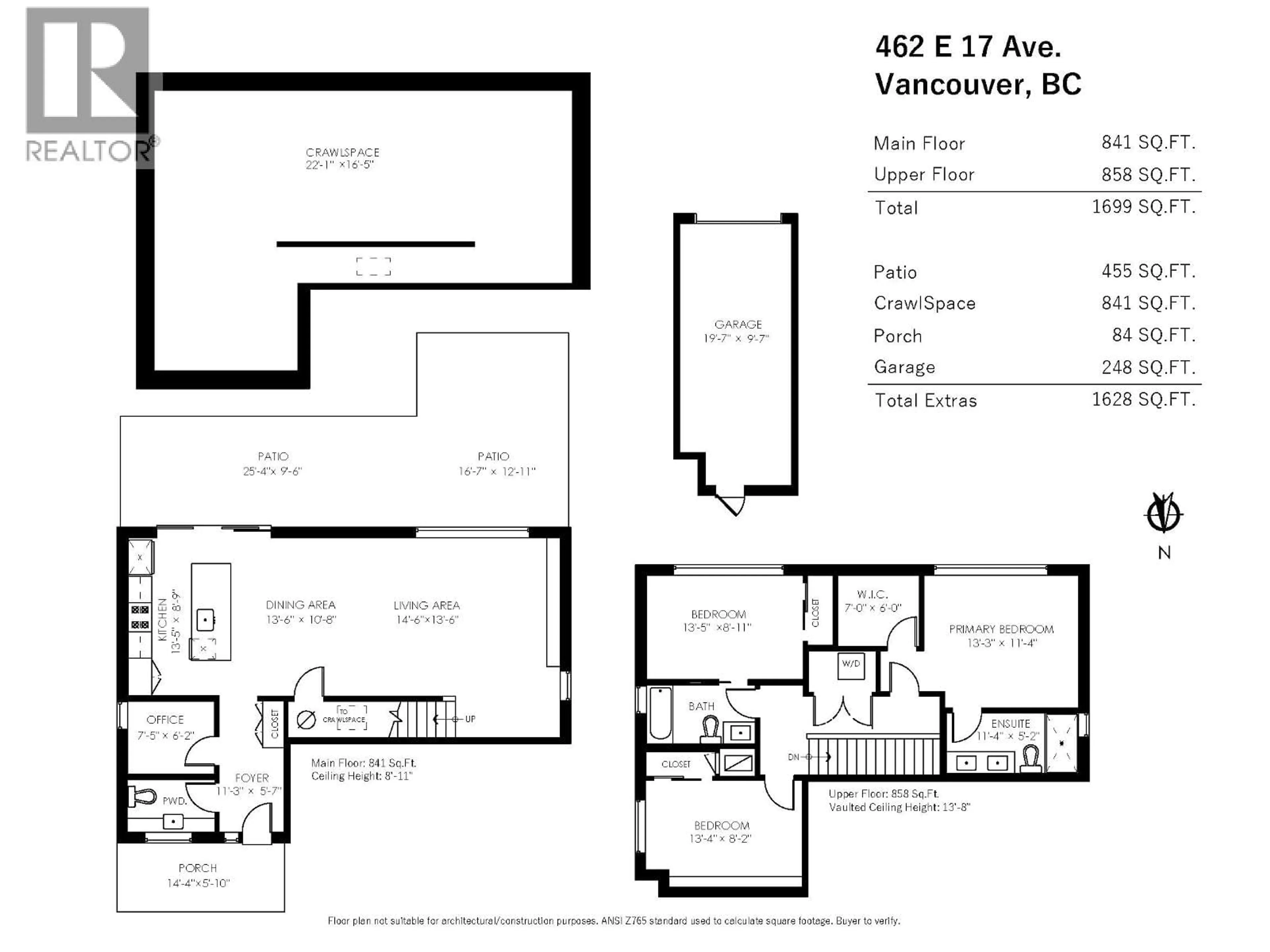 Floor plan for 462 17TH AVENUE, Vancouver British Columbia V5V1B1