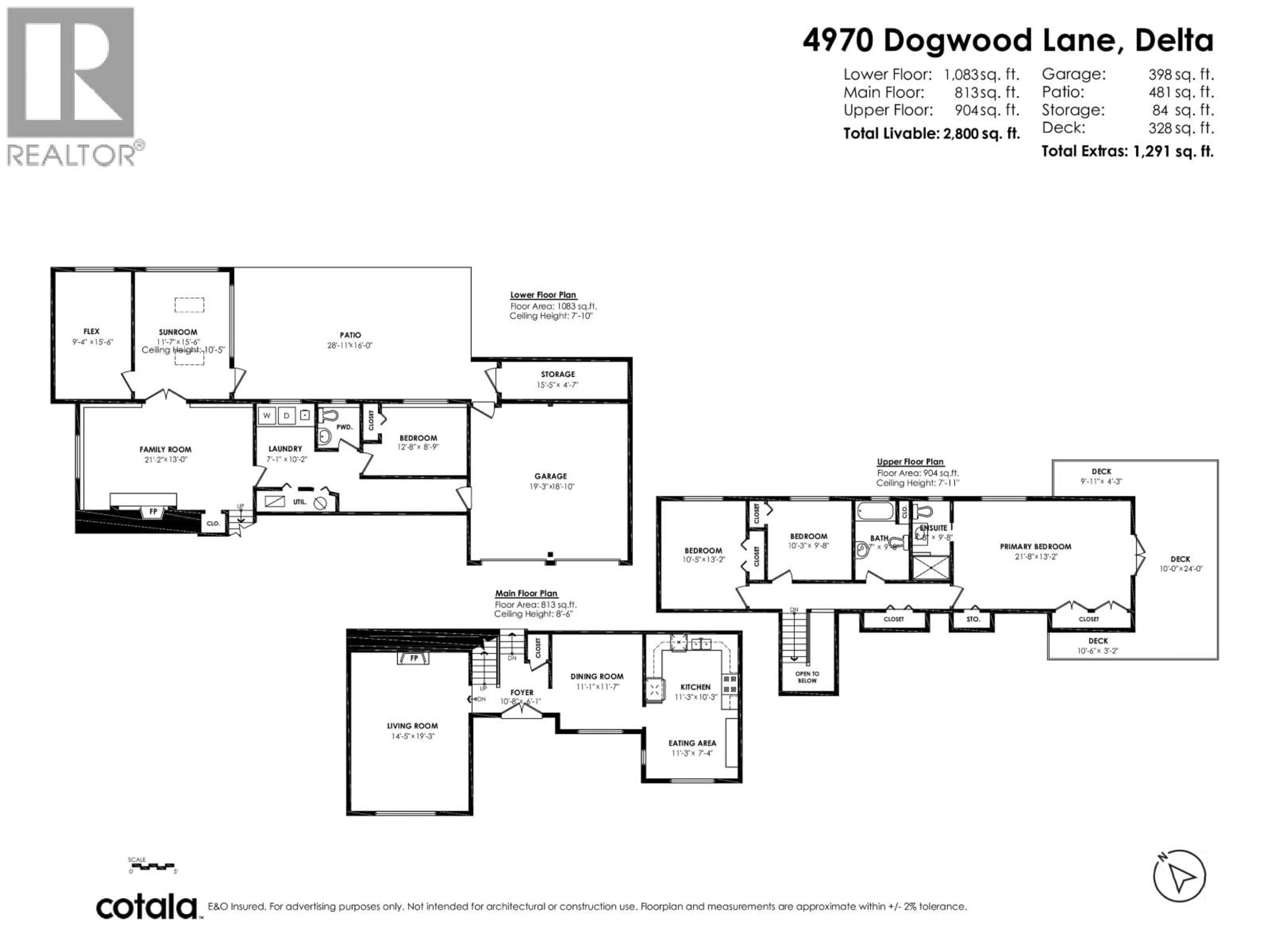 Floor plan for 4970 DOGWOOD LANE, Delta British Columbia V4M1N2