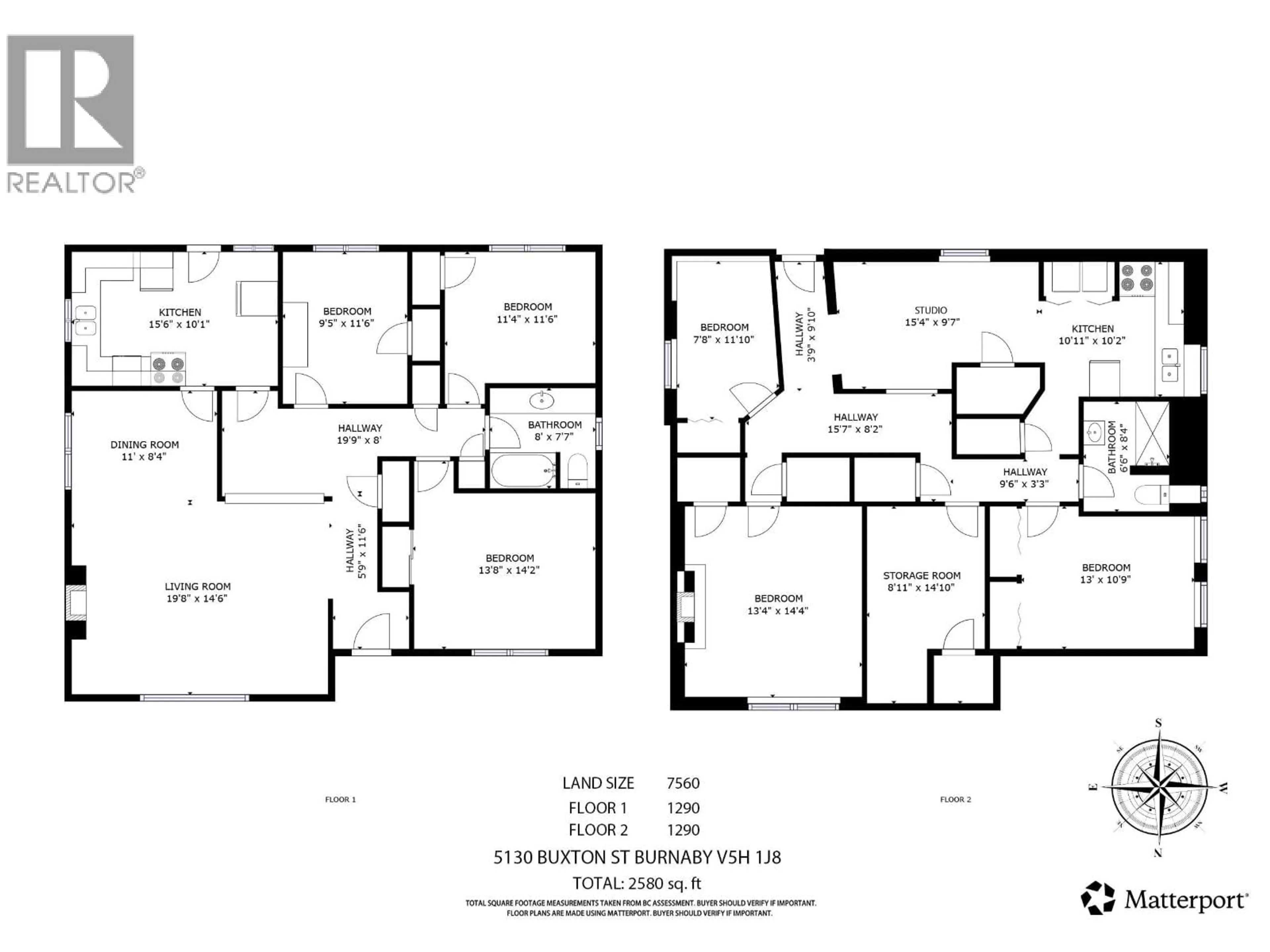 Floor plan for 5130 BUXTON STREET, Burnaby British Columbia V5H1J8