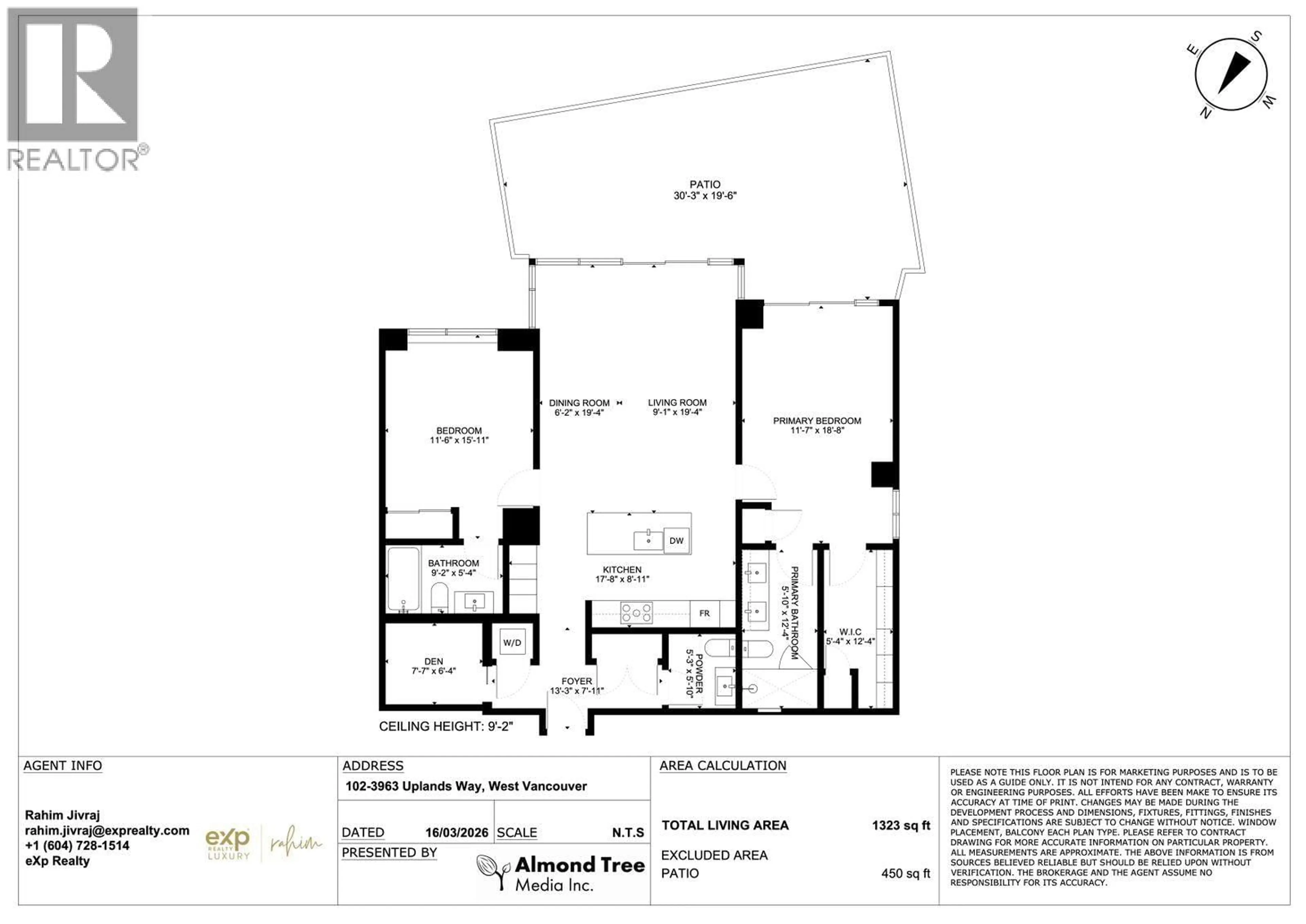 Floor plan for 102 - 3963 UPLANDS WAY, West Vancouver British Columbia V7S0B7