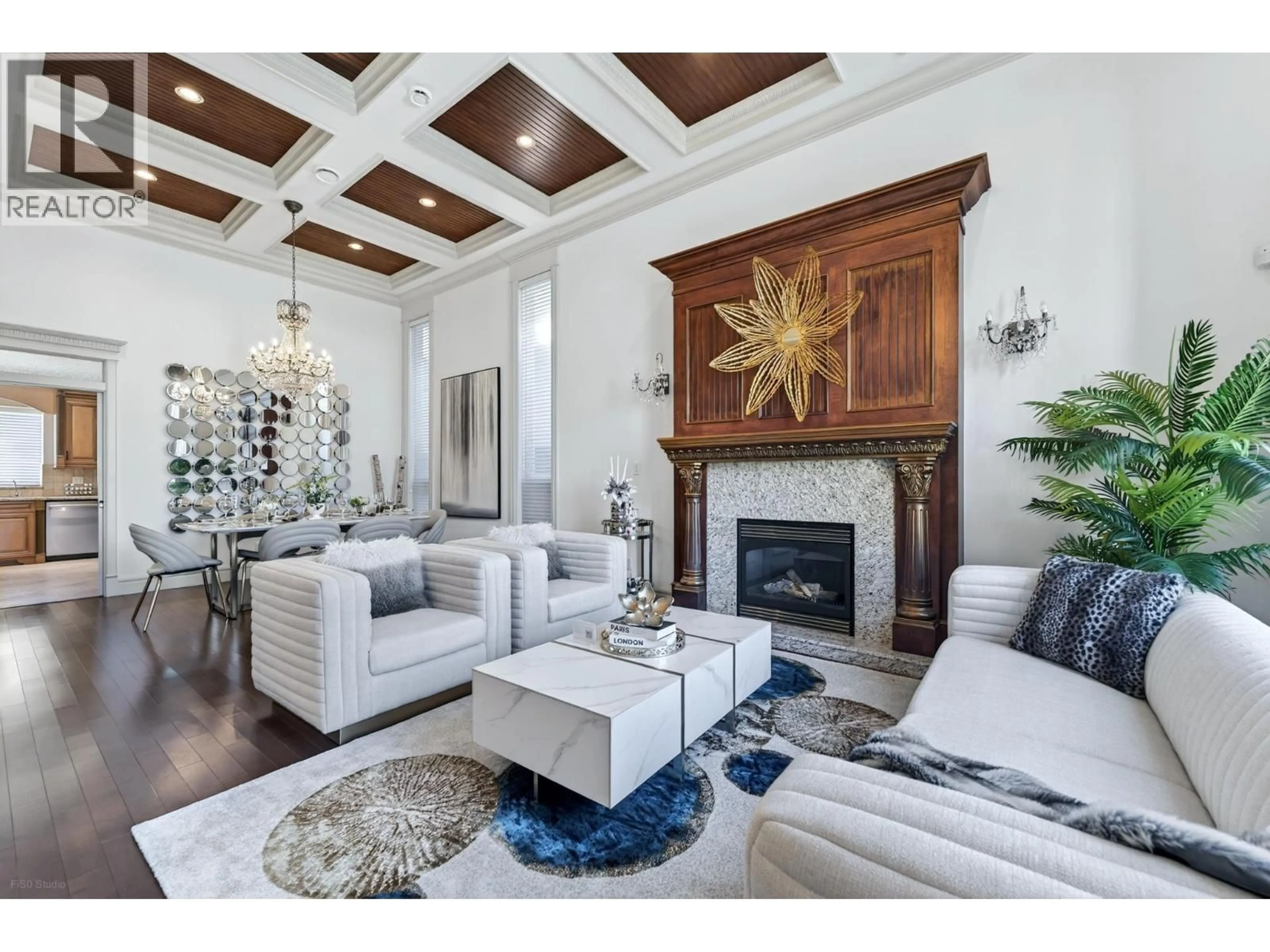 Living room with furniture, wood/laminate floor for 7428 MONTANA ROAD, Richmond British Columbia V7C2K8