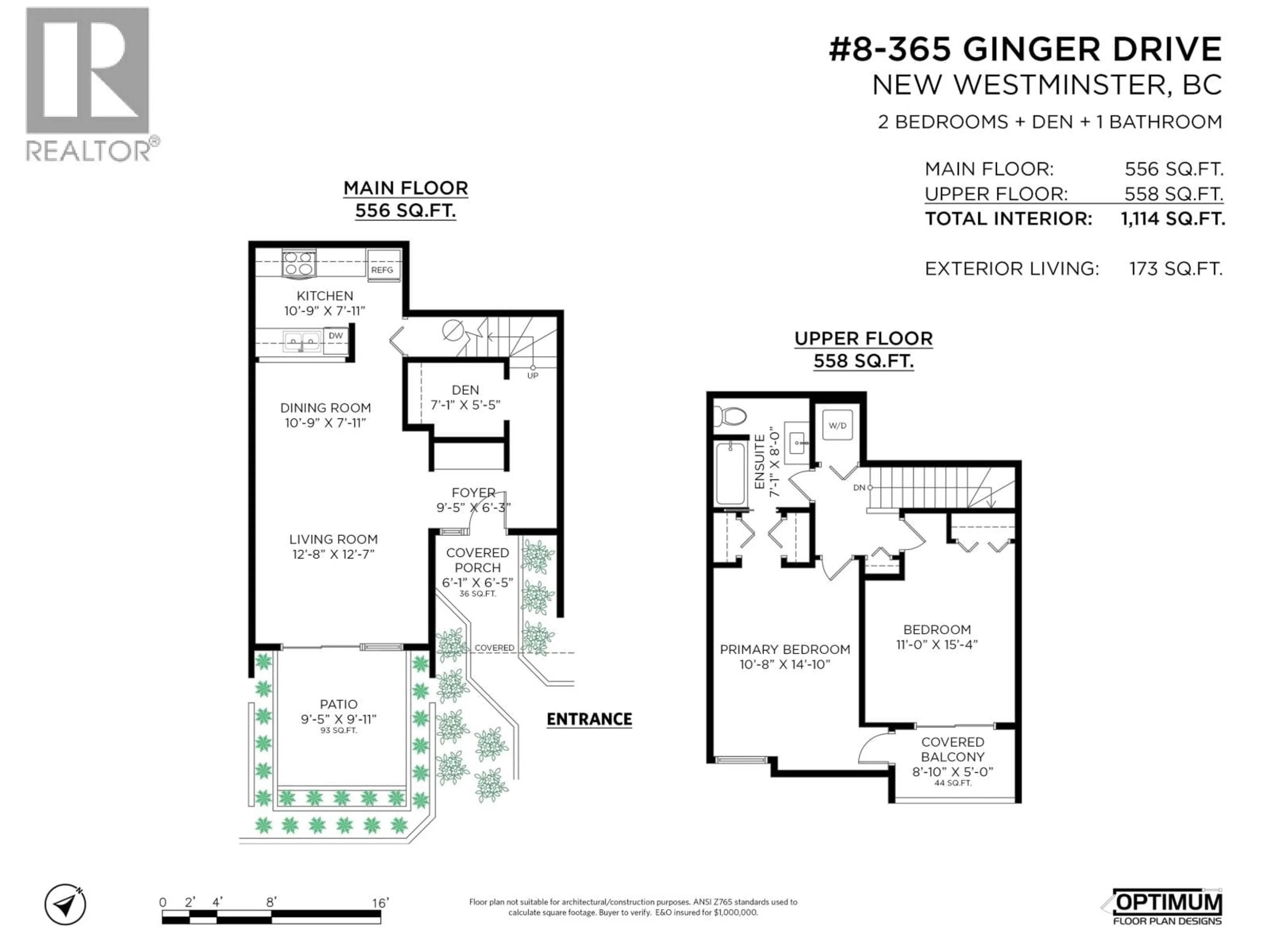 Floor plan for 8 - 365 GINGER DRIVE, New Westminster British Columbia V3L5L5