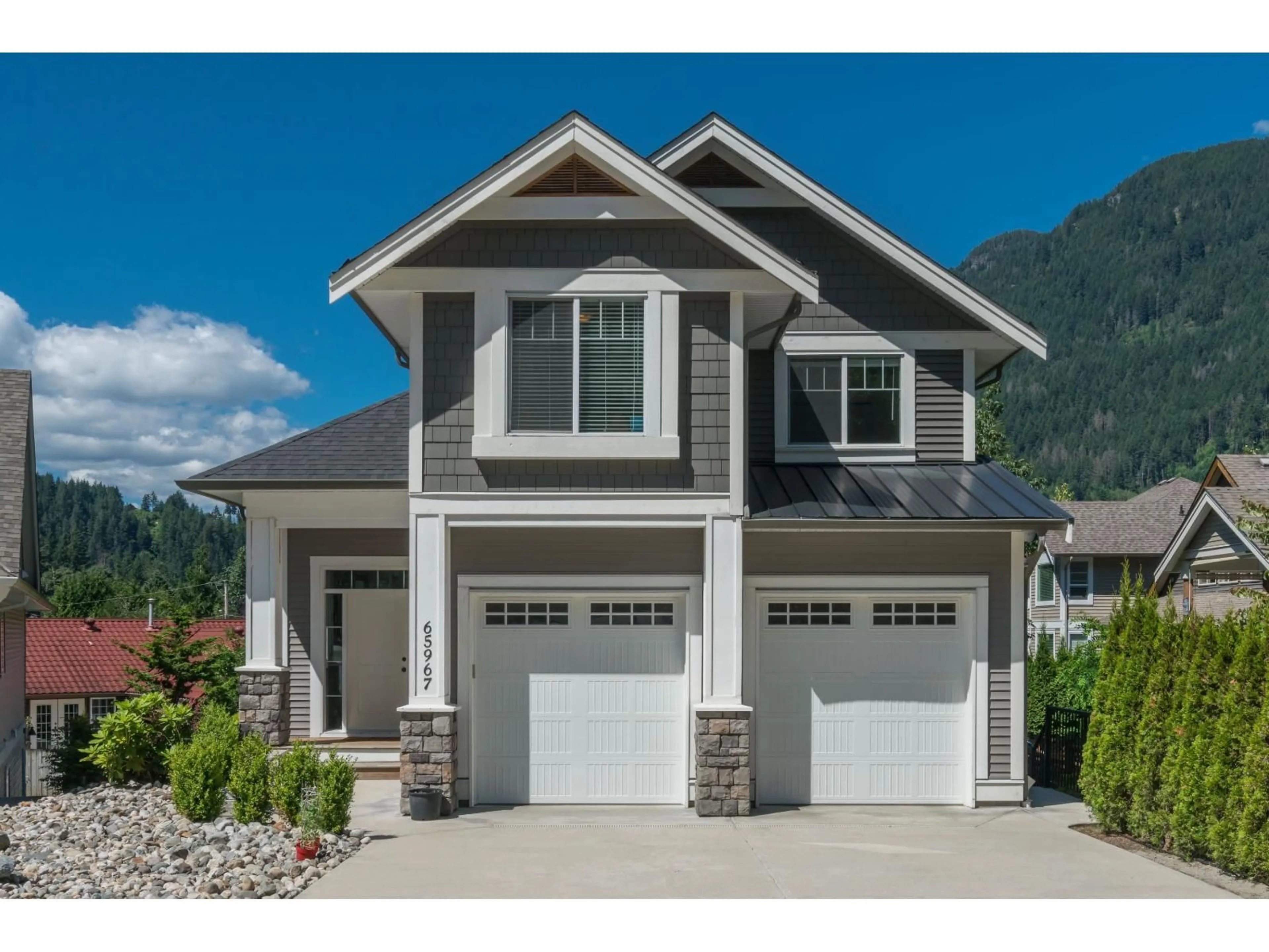 Home with vinyl exterior material, street for 65967 PINE CRESCENT, Hope British Columbia V0X1L1