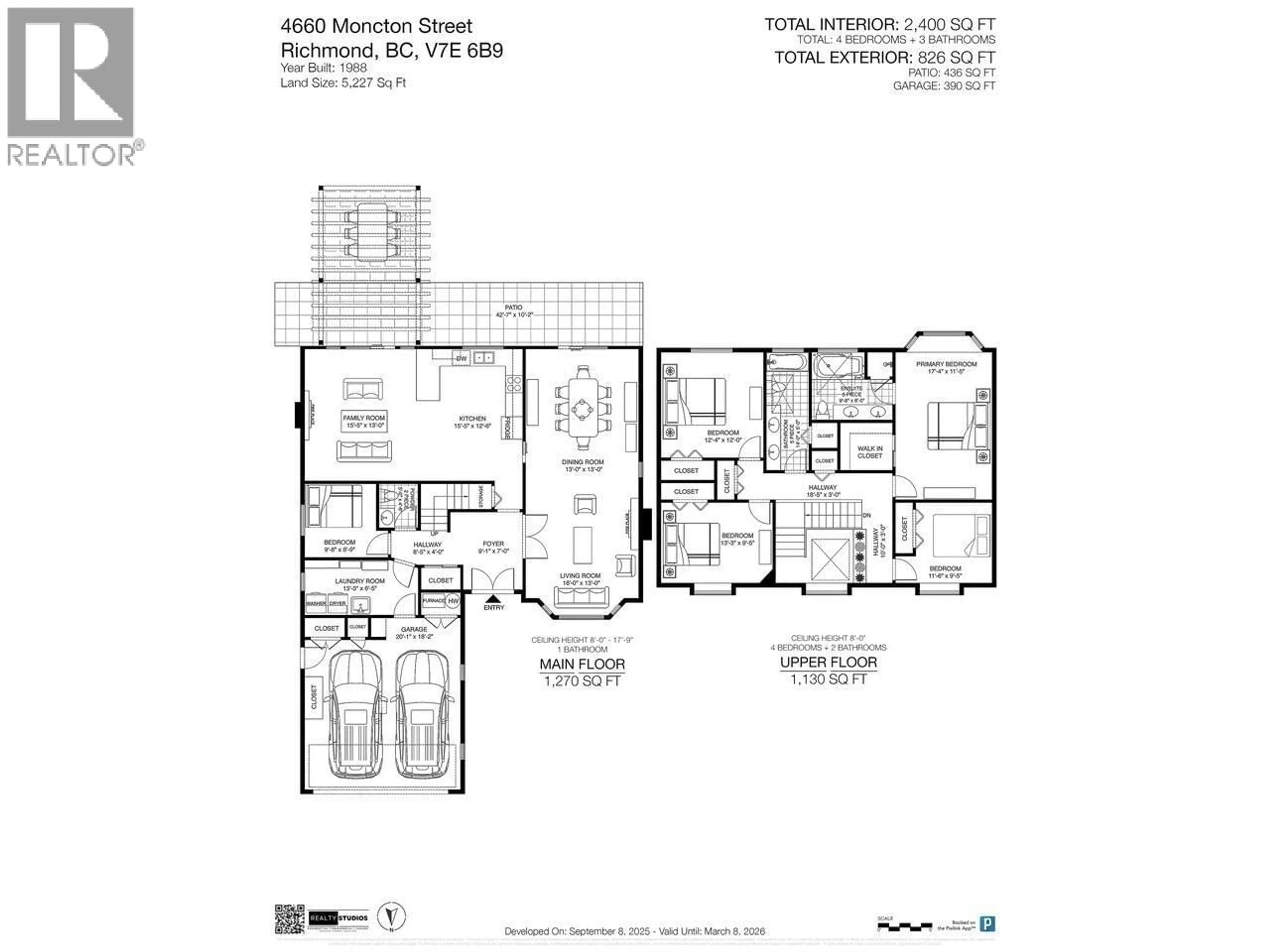 Floor plan for 4660 MONCTON STREET, Richmond British Columbia V7E6B9
