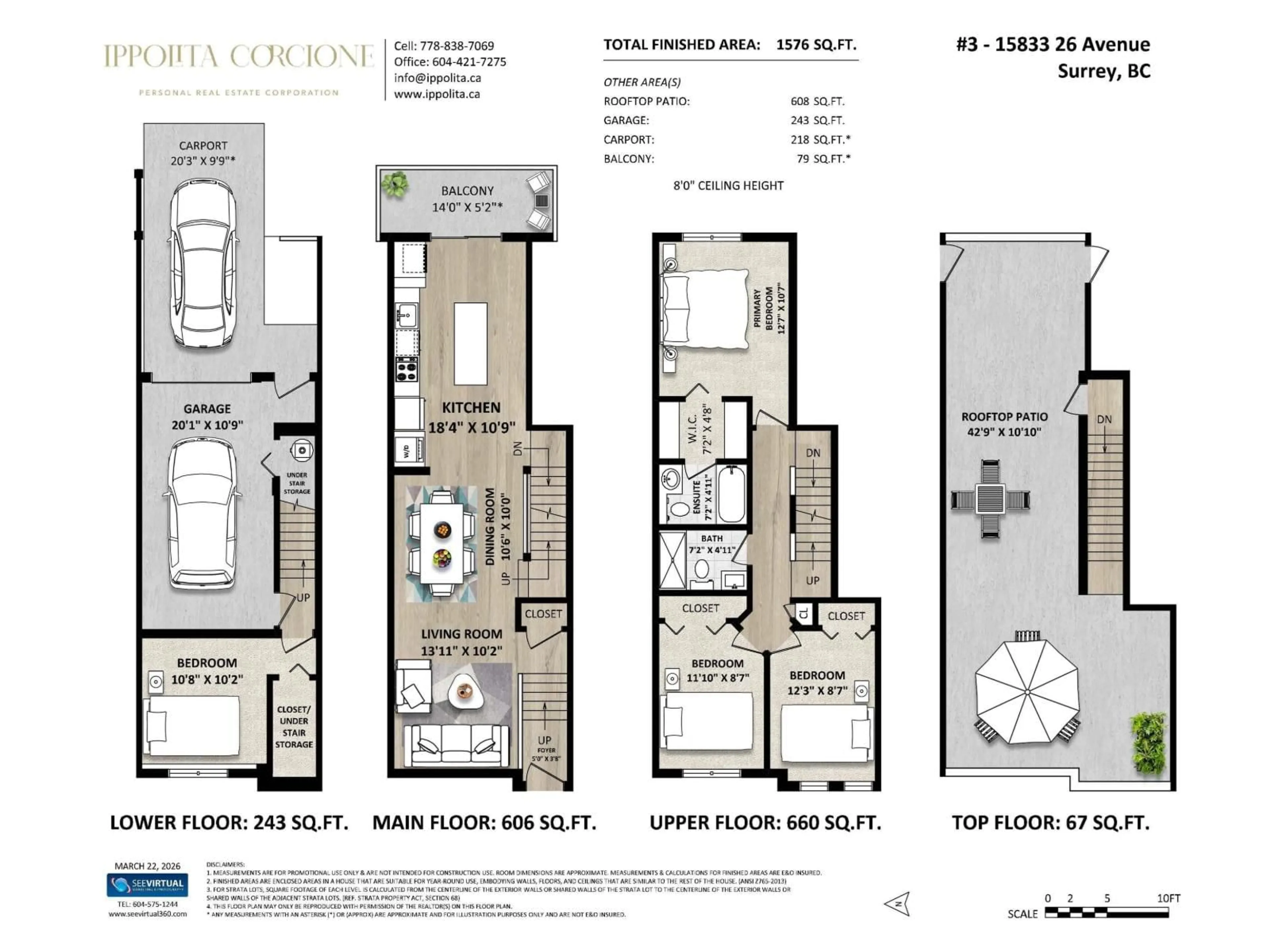 Floor plan for 3 - 15833 26 AVENUE, Surrey British Columbia V3Z2X5
