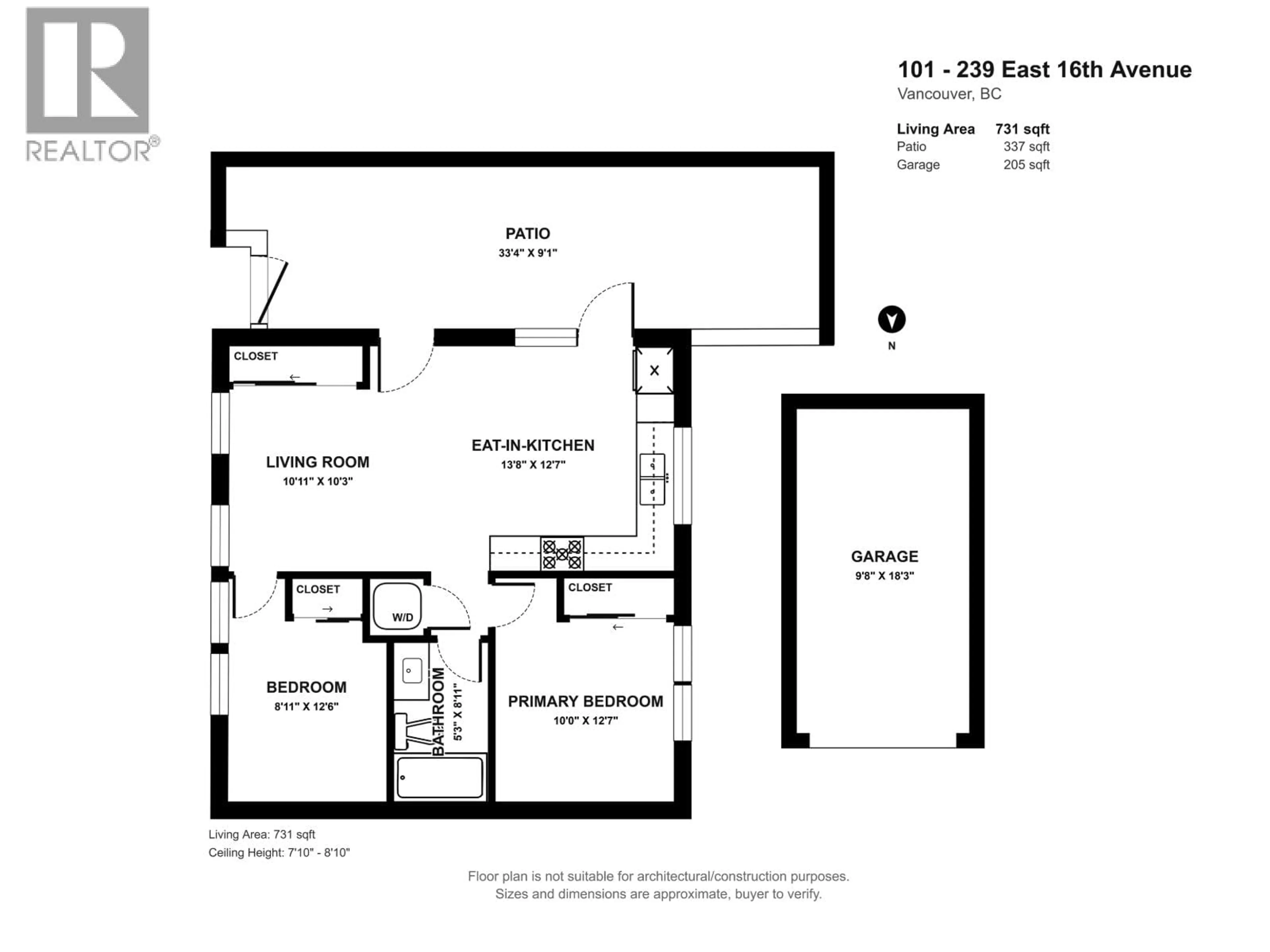 Floor plan for 101 - 239 16TH AVENUE, Vancouver British Columbia V5T2T5