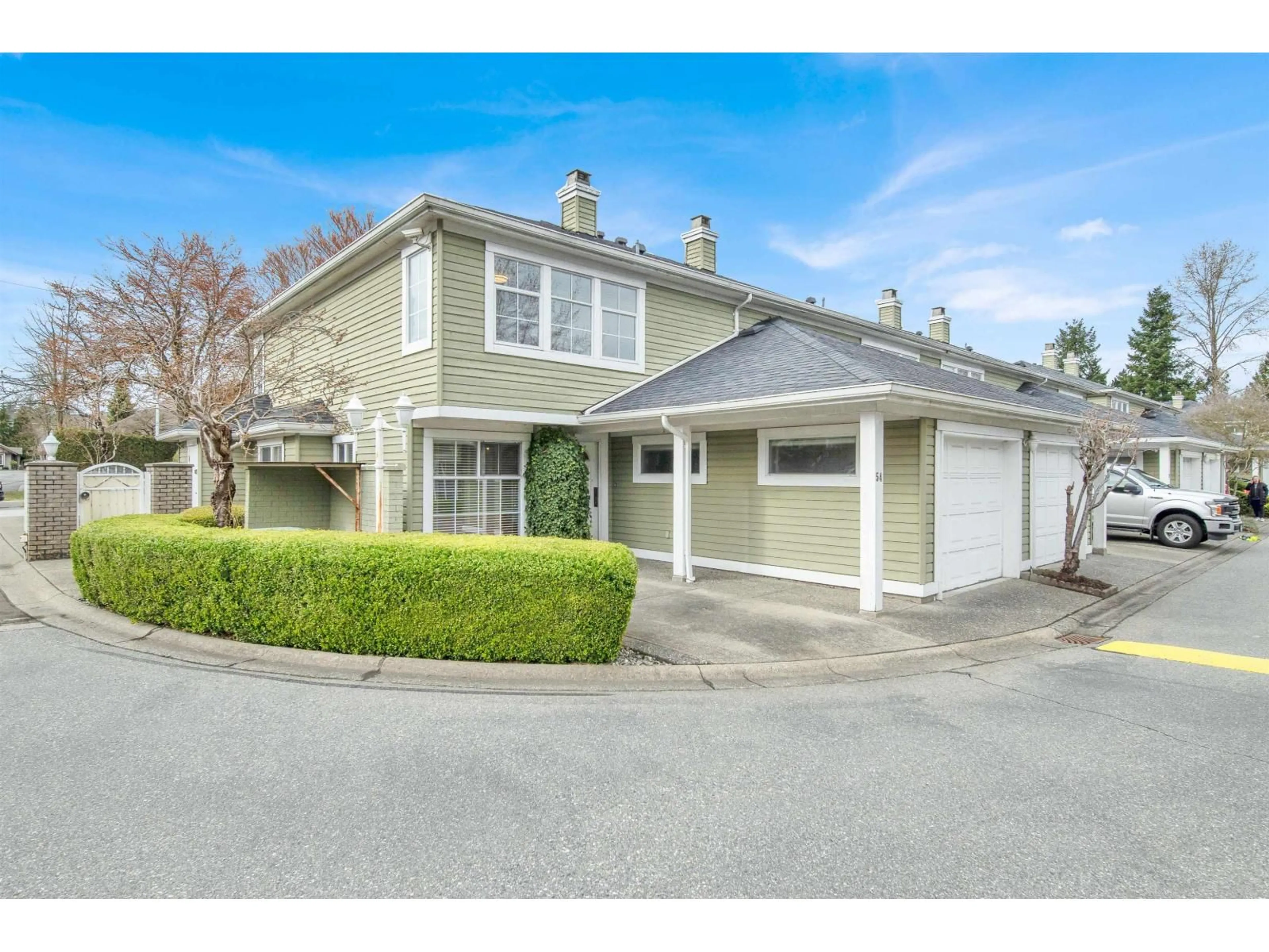 A pic from outside/outdoor area/front of a property/back of a property/a pic from drone, street for 54 - 8428 VENTURE WAY, Surrey British Columbia V4N0W6