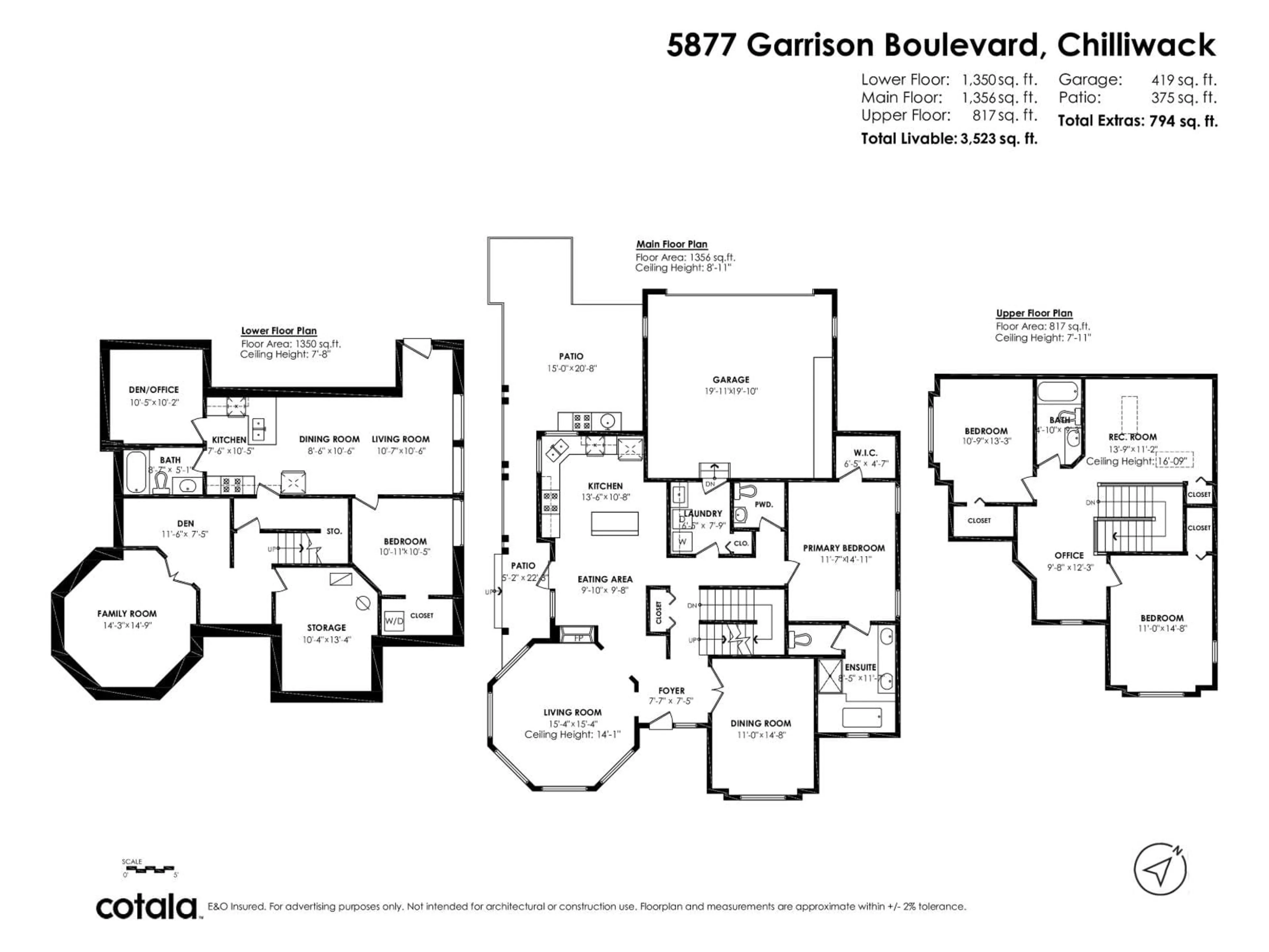 Floor plan for 5877 GARRISON BOULEVARD, Chilliwack British Columbia V2R5X8
