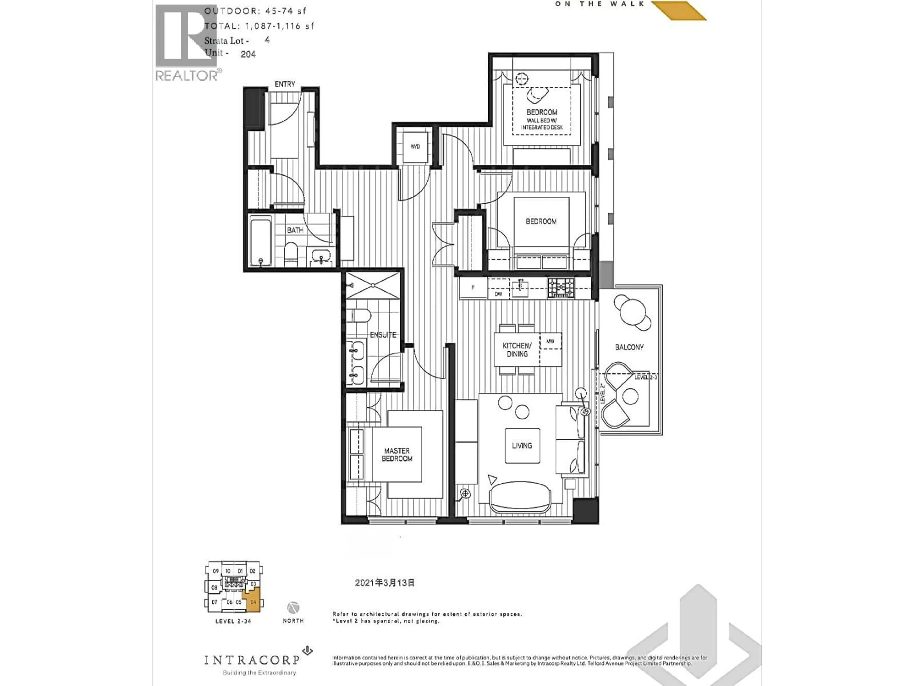 Floor plan for 204 - 6537 TELFORD AVENUE, Burnaby British Columbia V5H0K9