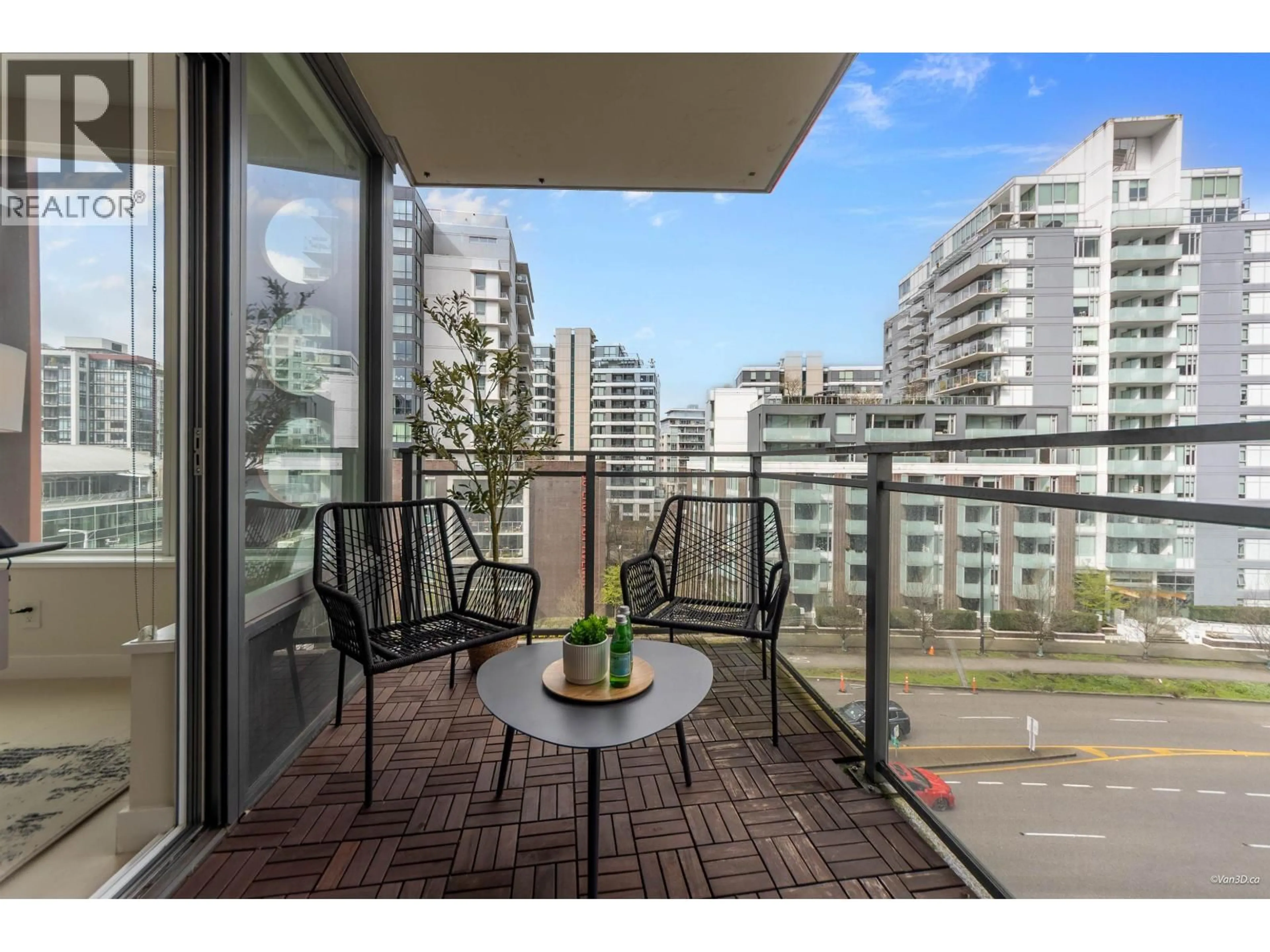 Balcony in the apartment, city buildings view from balcony for 710 - 111 1ST AVENUE, Vancouver British Columbia V6A0E9