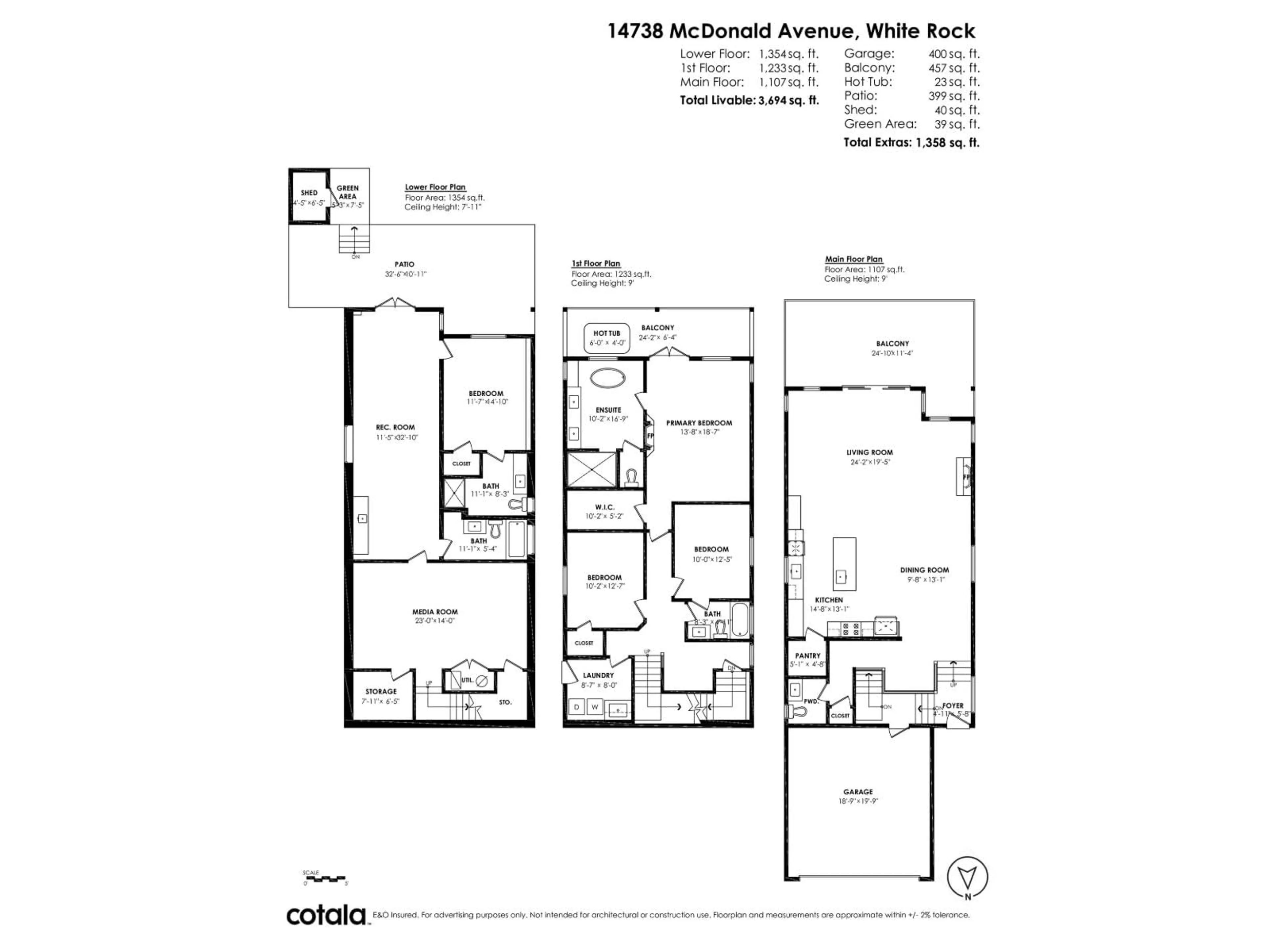 Floor plan for 14738 MCDONALD AVENUE, White Rock British Columbia V4B2C8