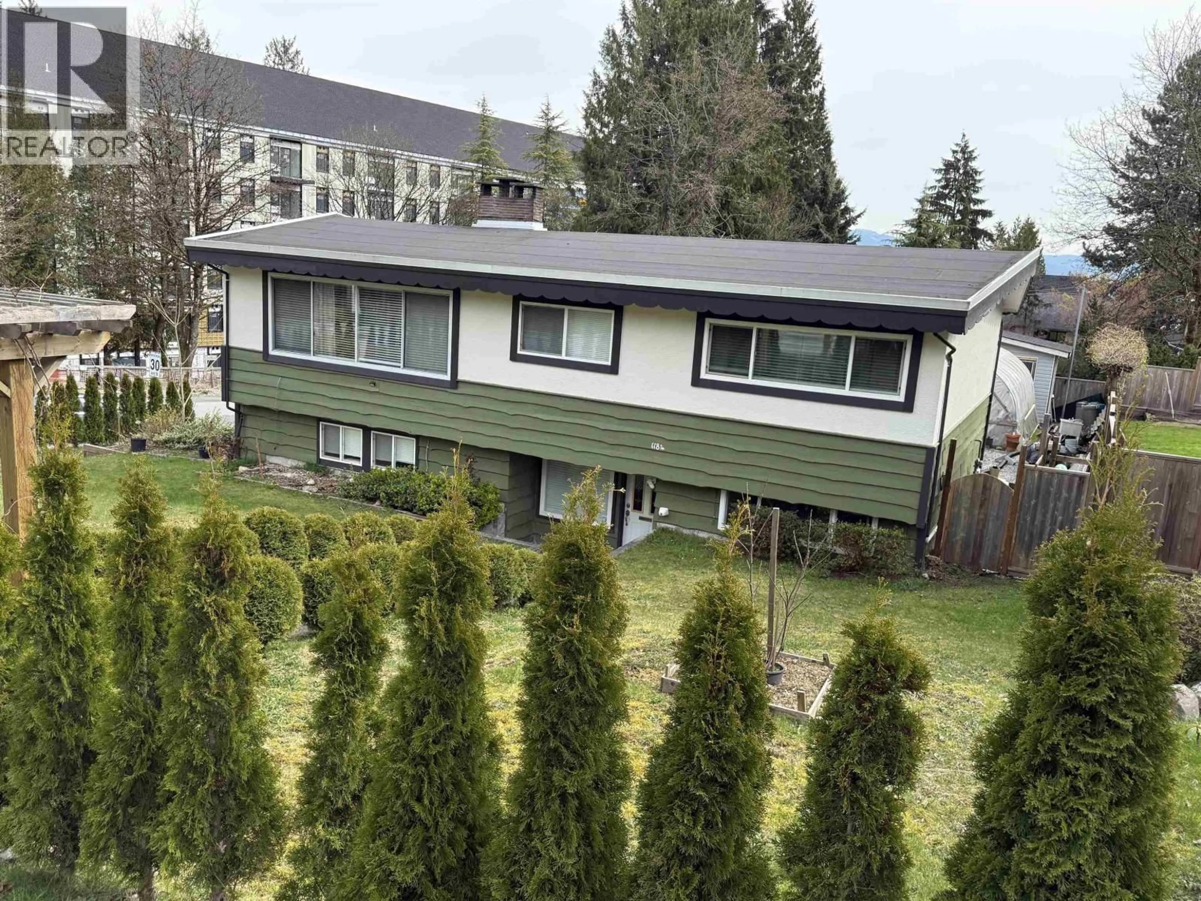 A pic from outside/outdoor area/front of a property/back of a property/a pic from drone, mountain view for 1184 GLENAYRE DRIVE, Port Moody British Columbia V3H1J7
