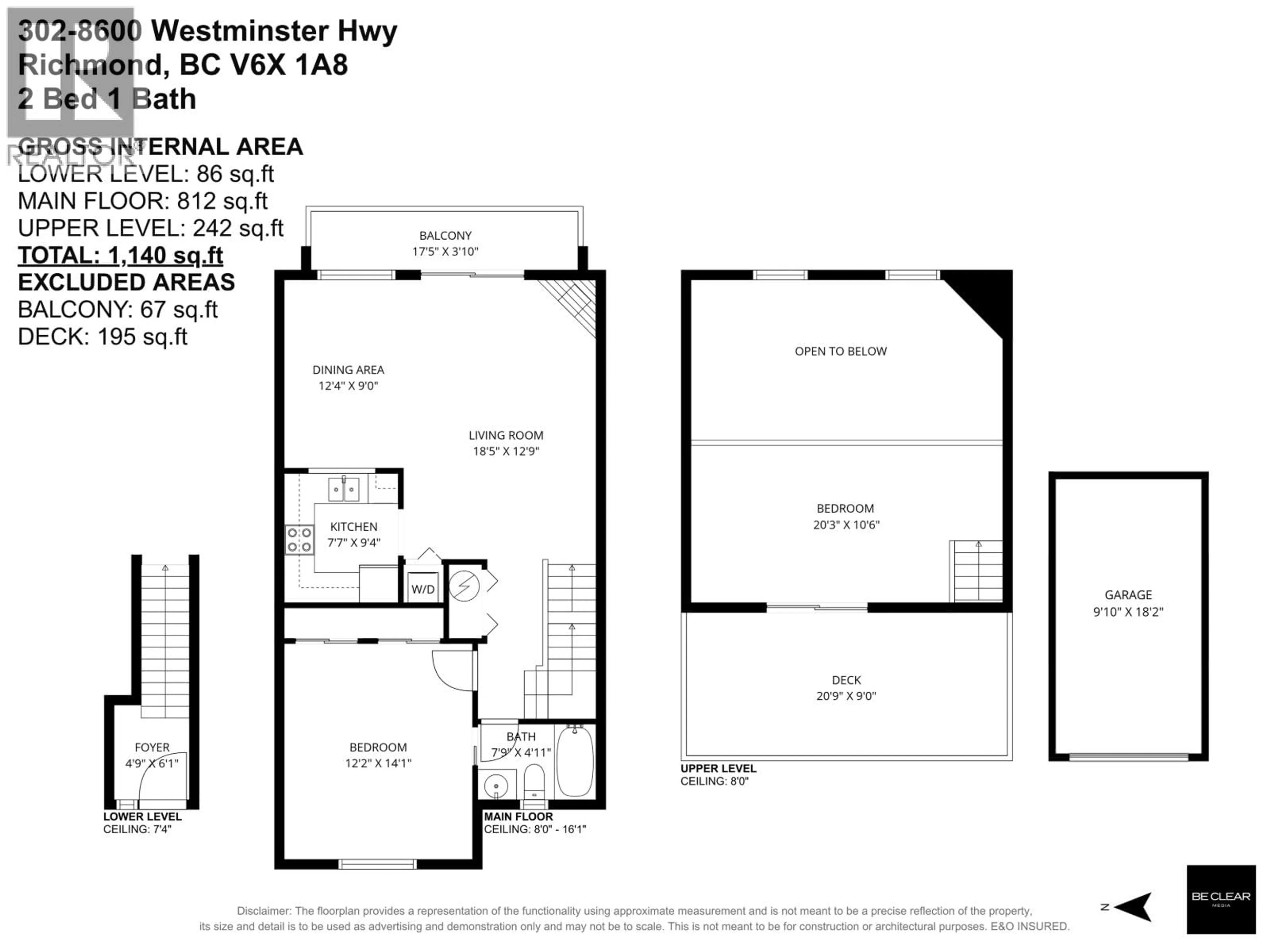 Floor plan for 302 - 8600 WESTMINSTER HIGHWAY, Richmond British Columbia V6X1A8