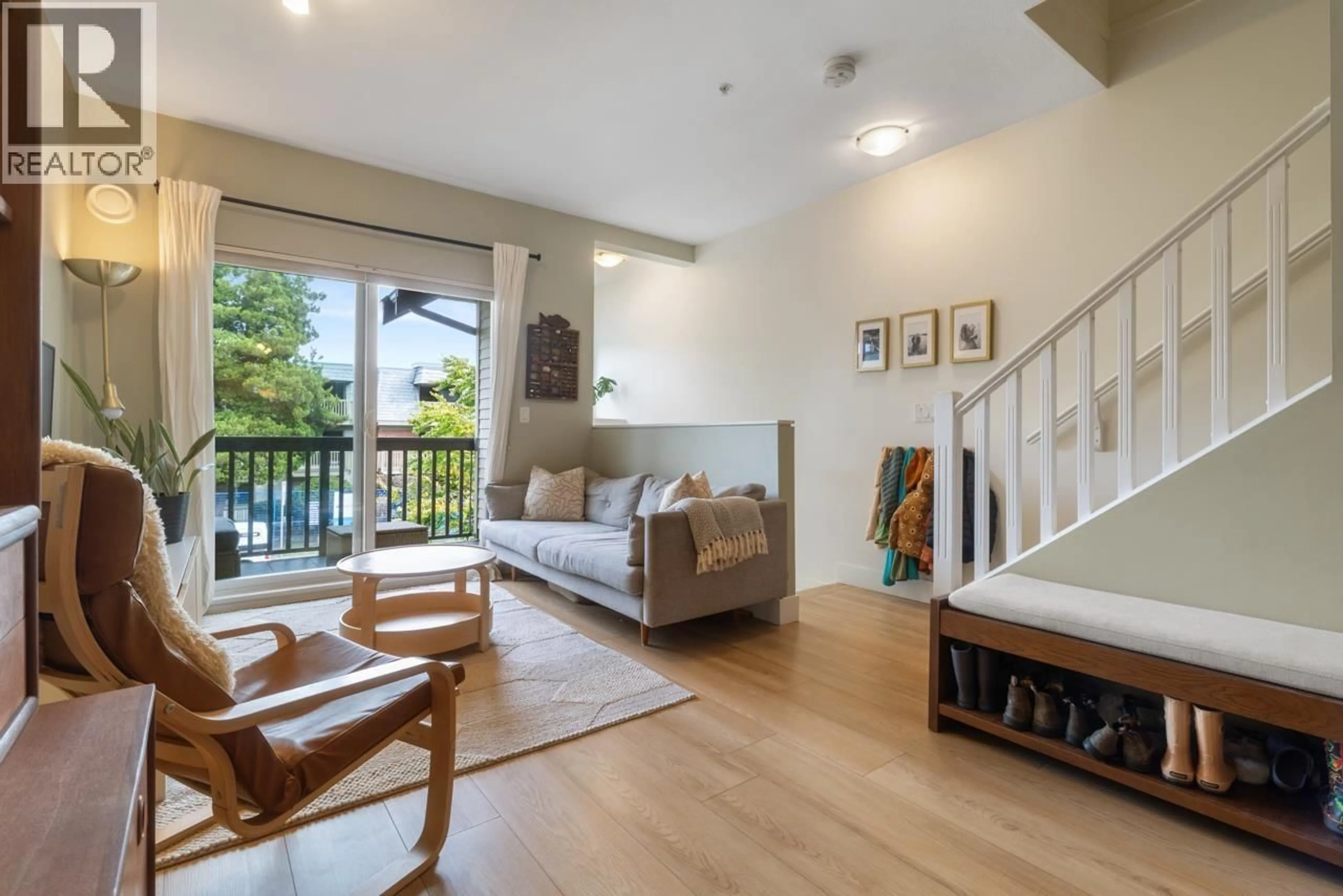 Living room with furniture, wood/laminate floor for 210 - 4458 ALBERT STREET, Burnaby British Columbia V5C2G2