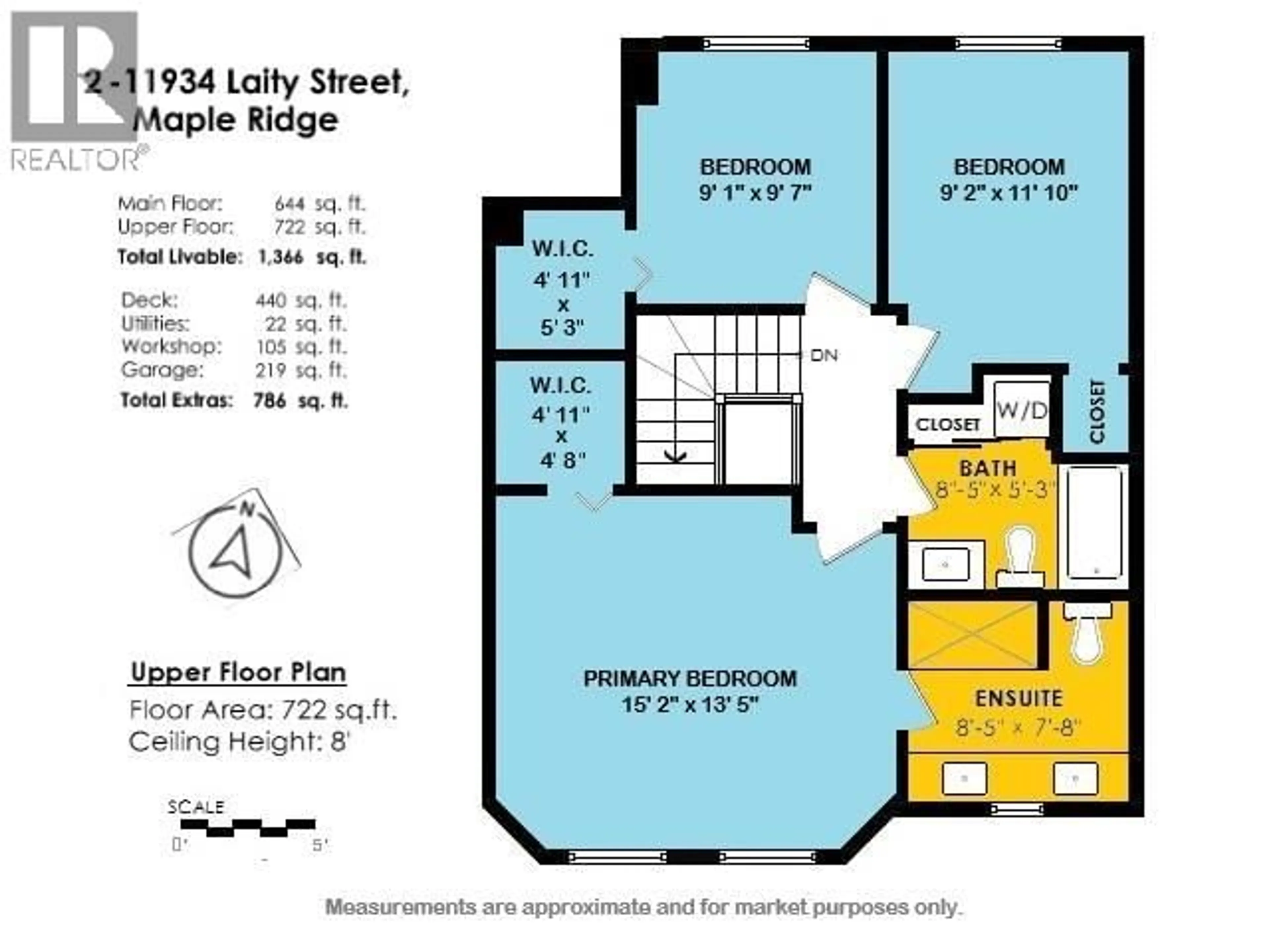 Floor plan for 2 - 11934 LAITY STREET, Maple Ridge British Columbia V2X0J2