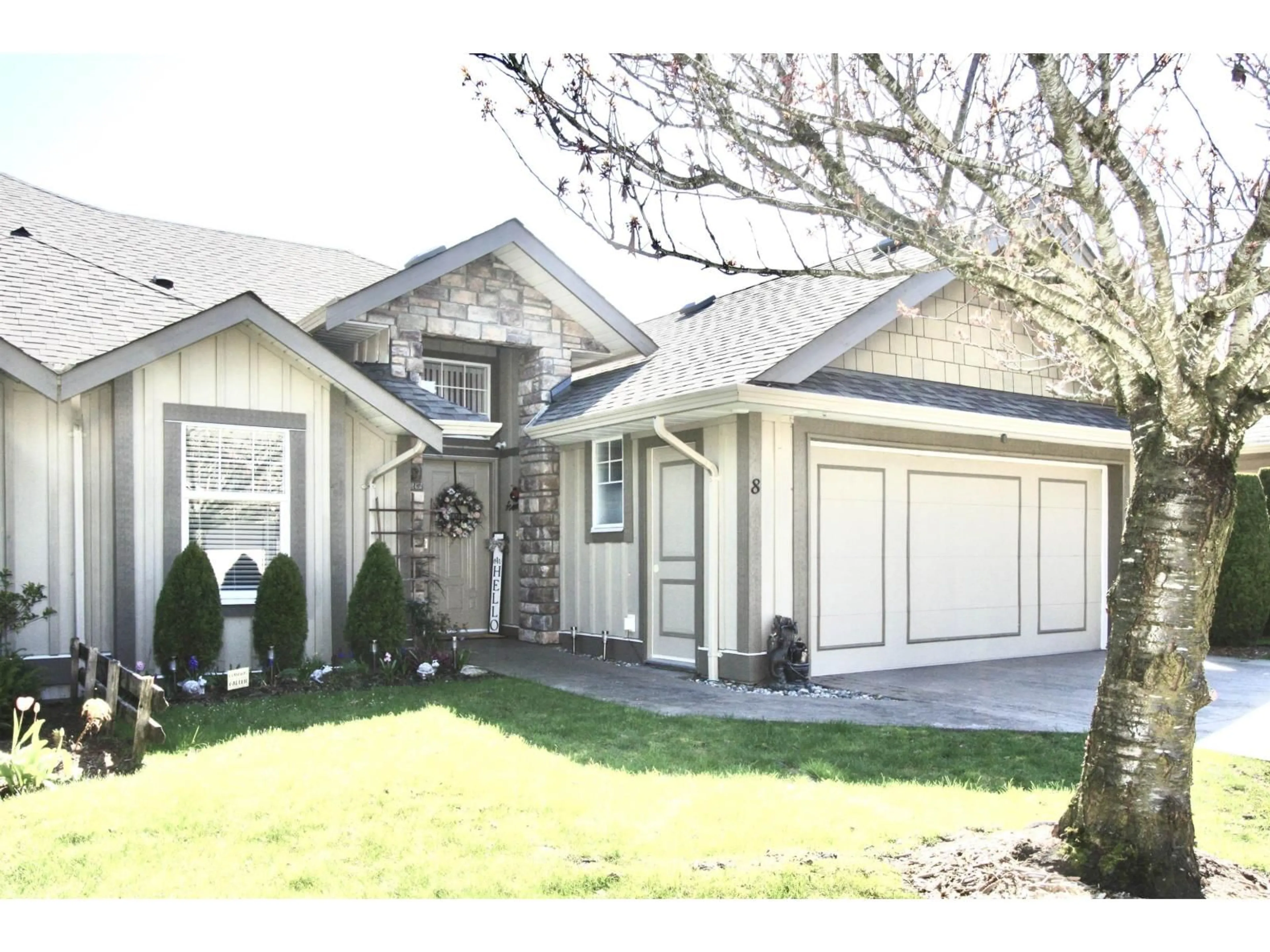 Home with vinyl exterior material, street for 8 - 3348 MT LEHMAN ROAD, Abbotsford British Columbia V4X2M9