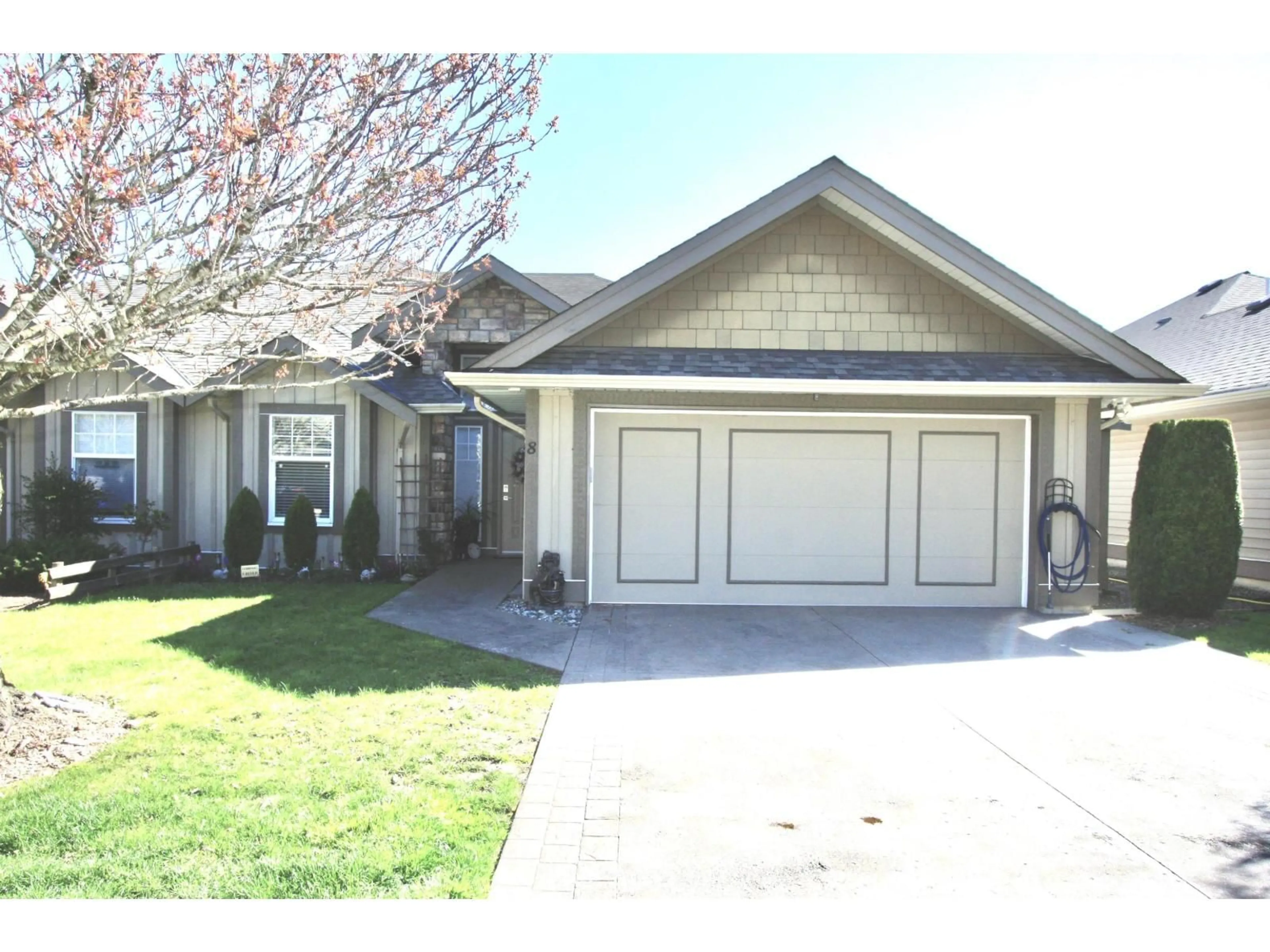 Home with vinyl exterior material, street for 8 - 3348 MT LEHMAN ROAD, Abbotsford British Columbia V4X2M9