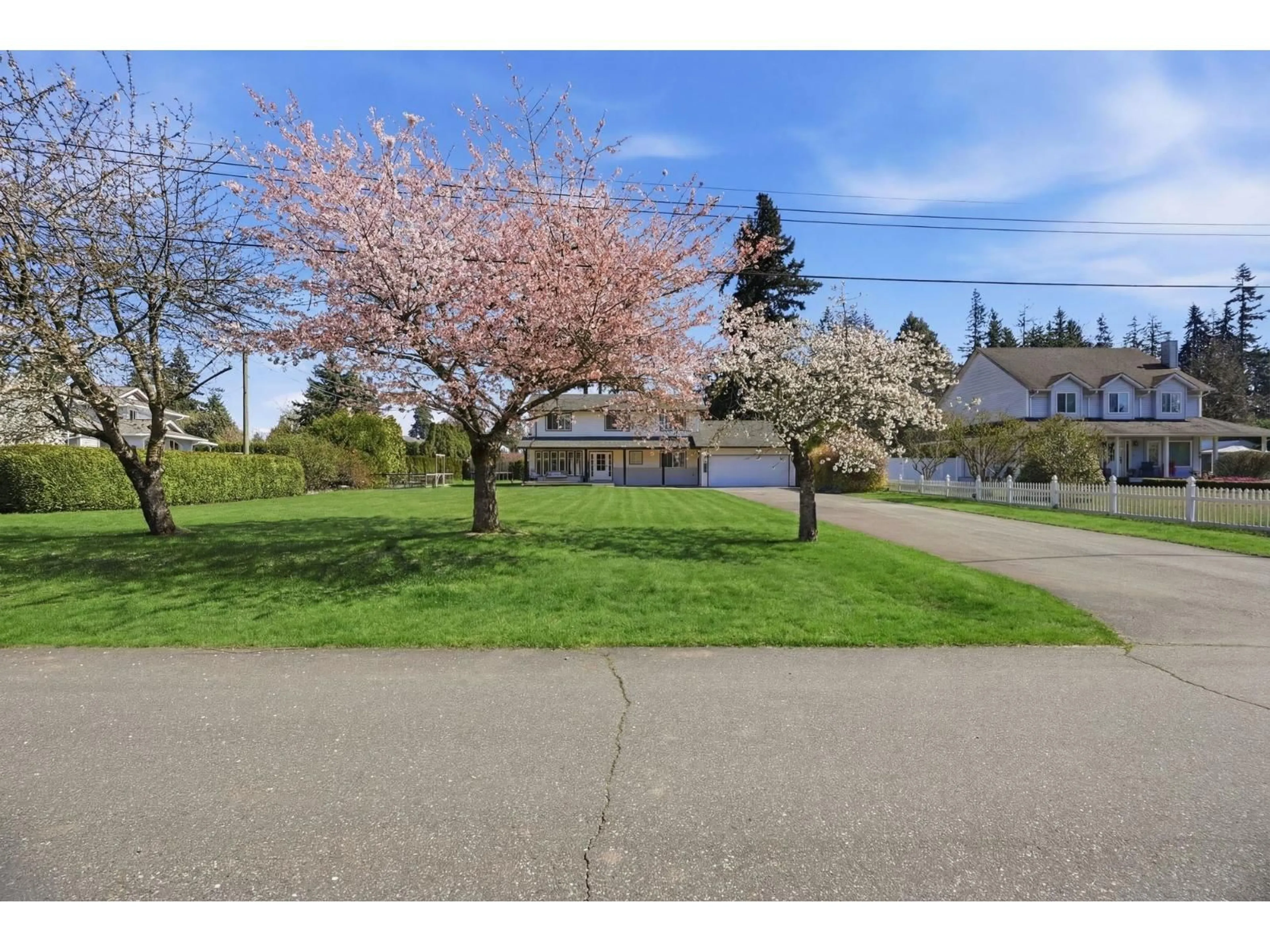 A pic from outside/outdoor area/front of a property/back of a property/a pic from drone, water/lake/river/ocean view for 5692 247A STREET, Langley British Columbia V2Z1H2