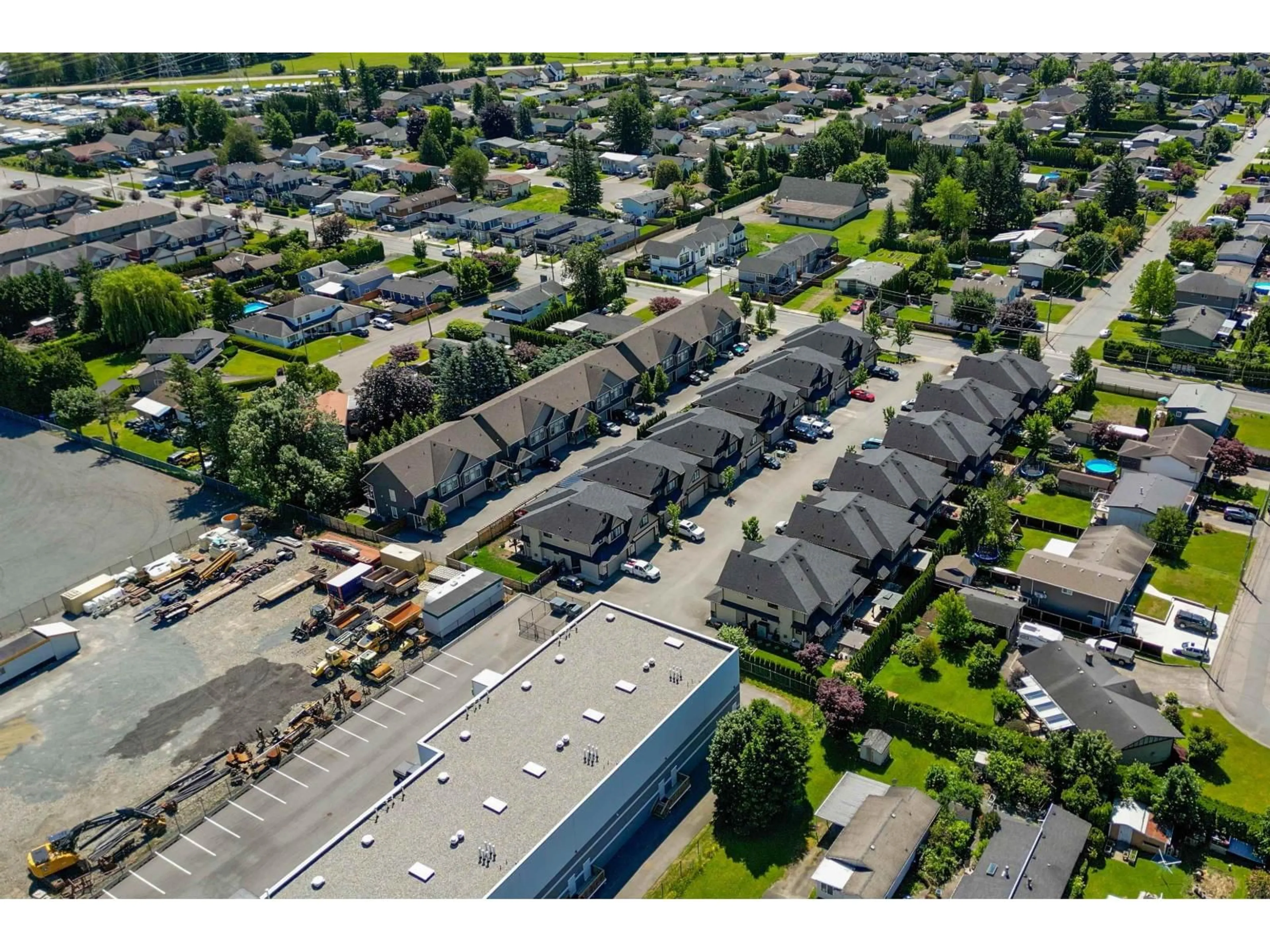 A pic from outside/outdoor area/front of a property/back of a property/a pic from drone, street for 3 - 7435 MORROW ROAD, Agassiz British Columbia V0M1A2