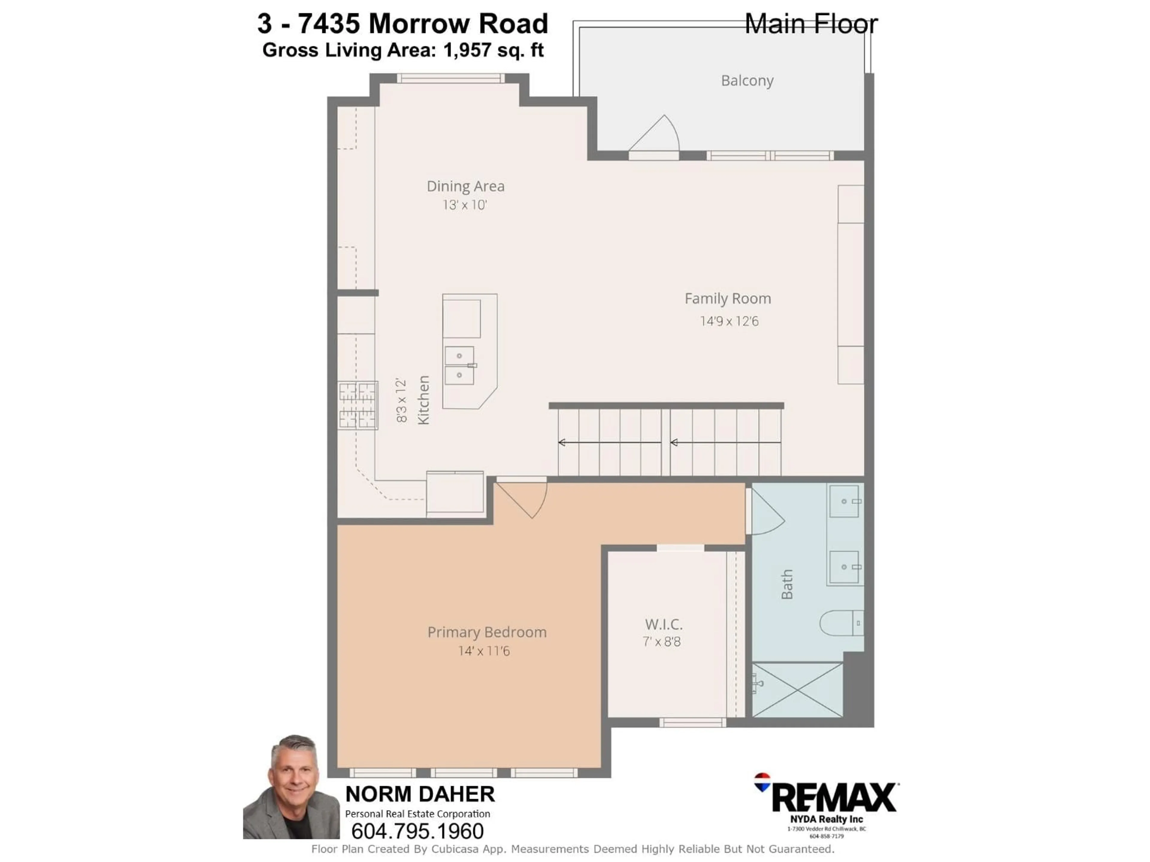 Floor plan for 3 - 7435 MORROW ROAD, Agassiz British Columbia V0M1A2