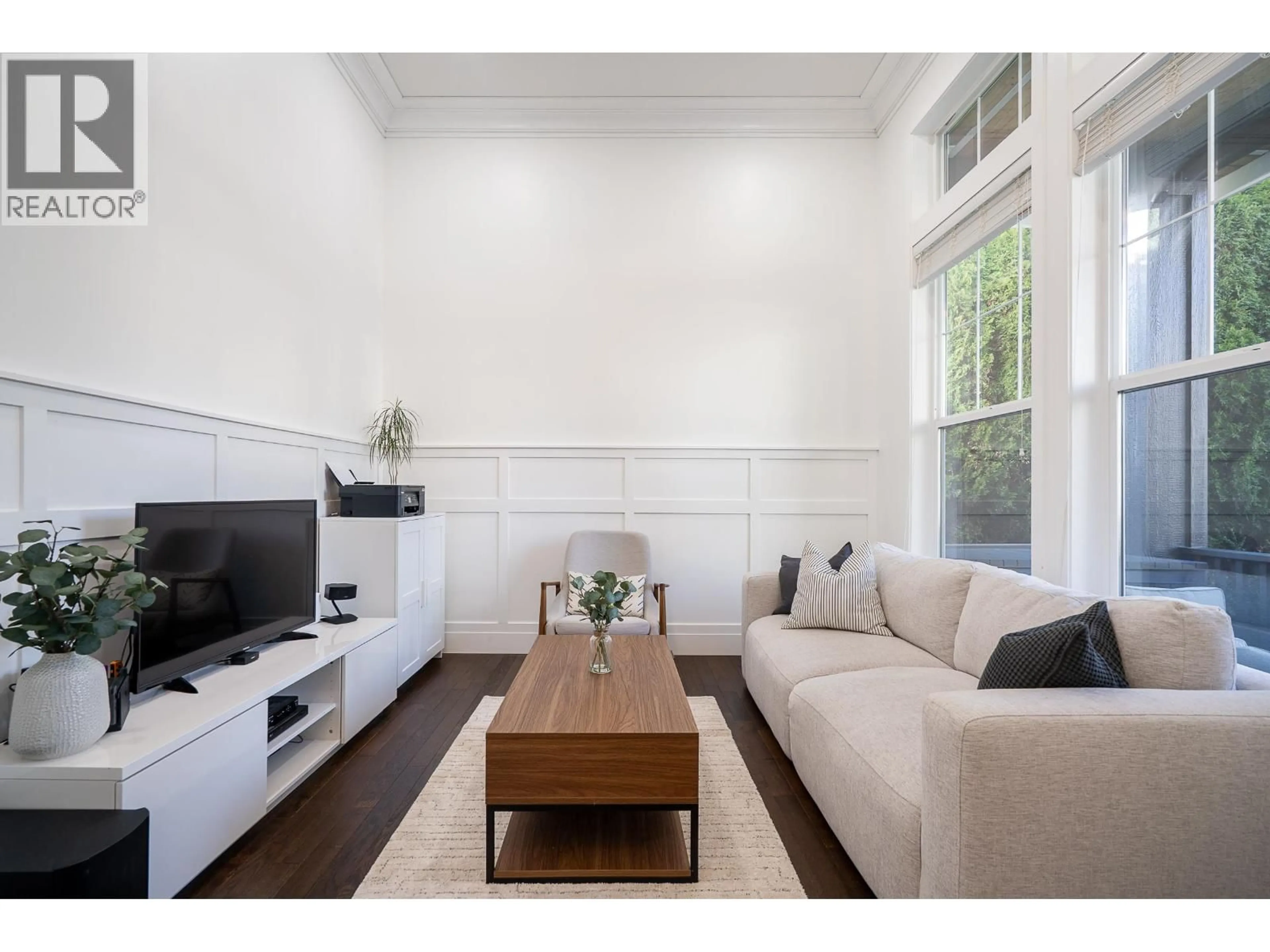 Living room with furniture, wood/laminate floor for 1312 FIFESHIRE STREET, Coquitlam British Columbia V3E0C8