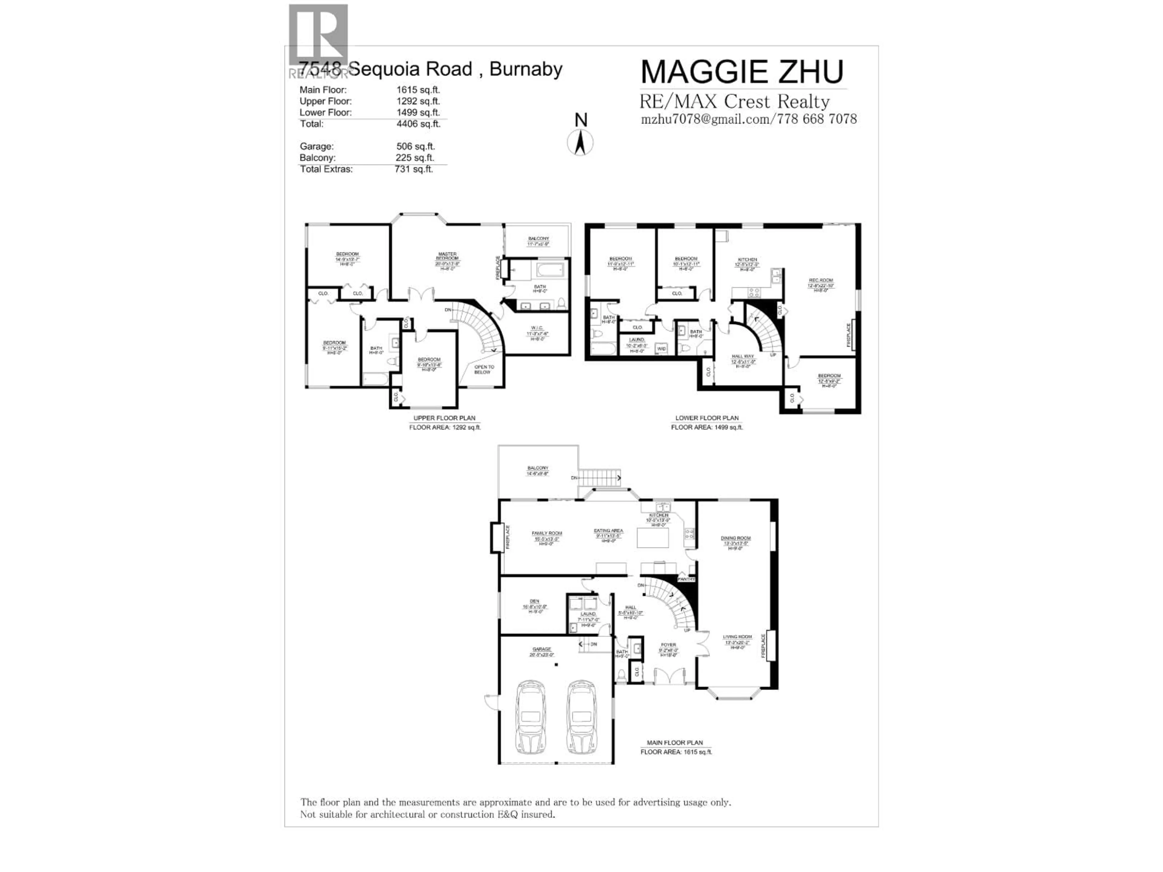 Floor plan for 7548 SEQUOIA ROAD, Burnaby British Columbia V3N4W9