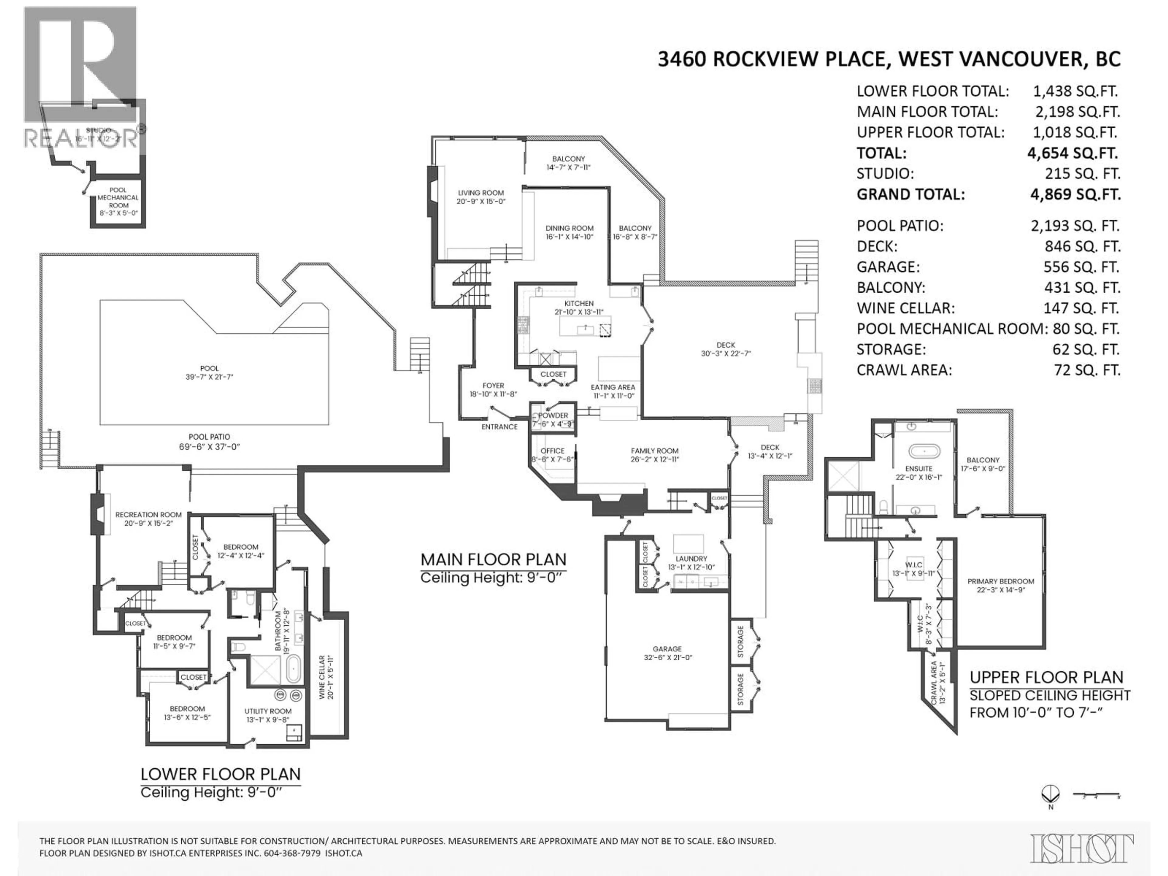Floor plan for 3460 ROCKVIEW PLACE, West Vancouver British Columbia V7V3H3